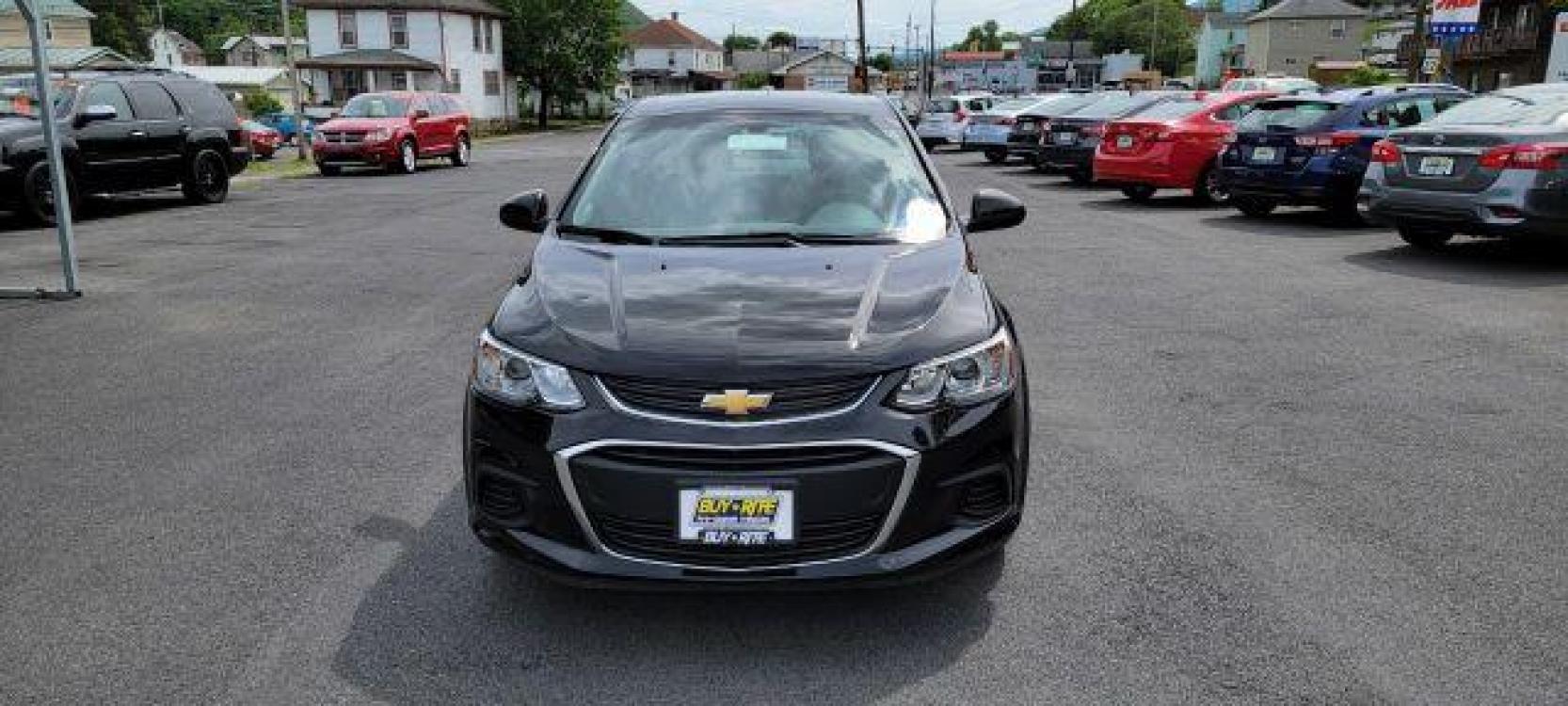 2018 BLACK /Gray Chevrolet Sonic LS (1G1JB5SH9J4) with an 4 engine, AT transmission, located at 353 S. Mineral St., Keyser, WV, 26726, (304) 788-7887, 39.436451, -78.981674 - Photo #0