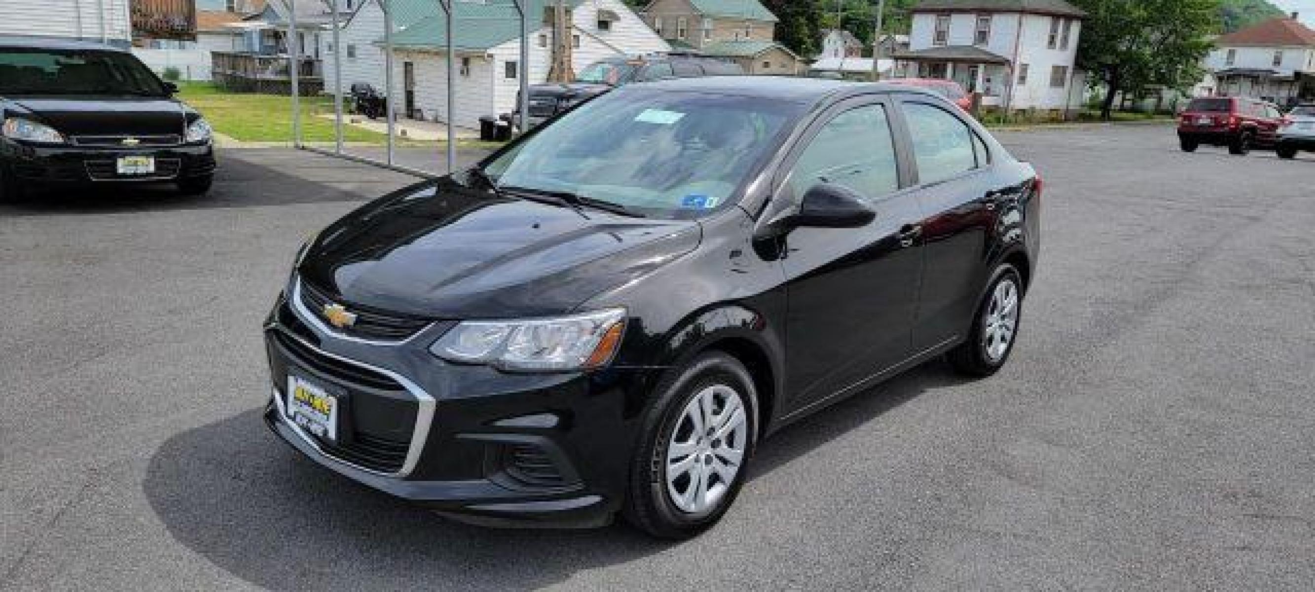2018 BLACK /Gray Chevrolet Sonic LS (1G1JB5SH9J4) with an 4 engine, AT transmission, located at 353 S. Mineral St., Keyser, WV, 26726, (304) 788-7887, 39.436451, -78.981674 - Photo #1