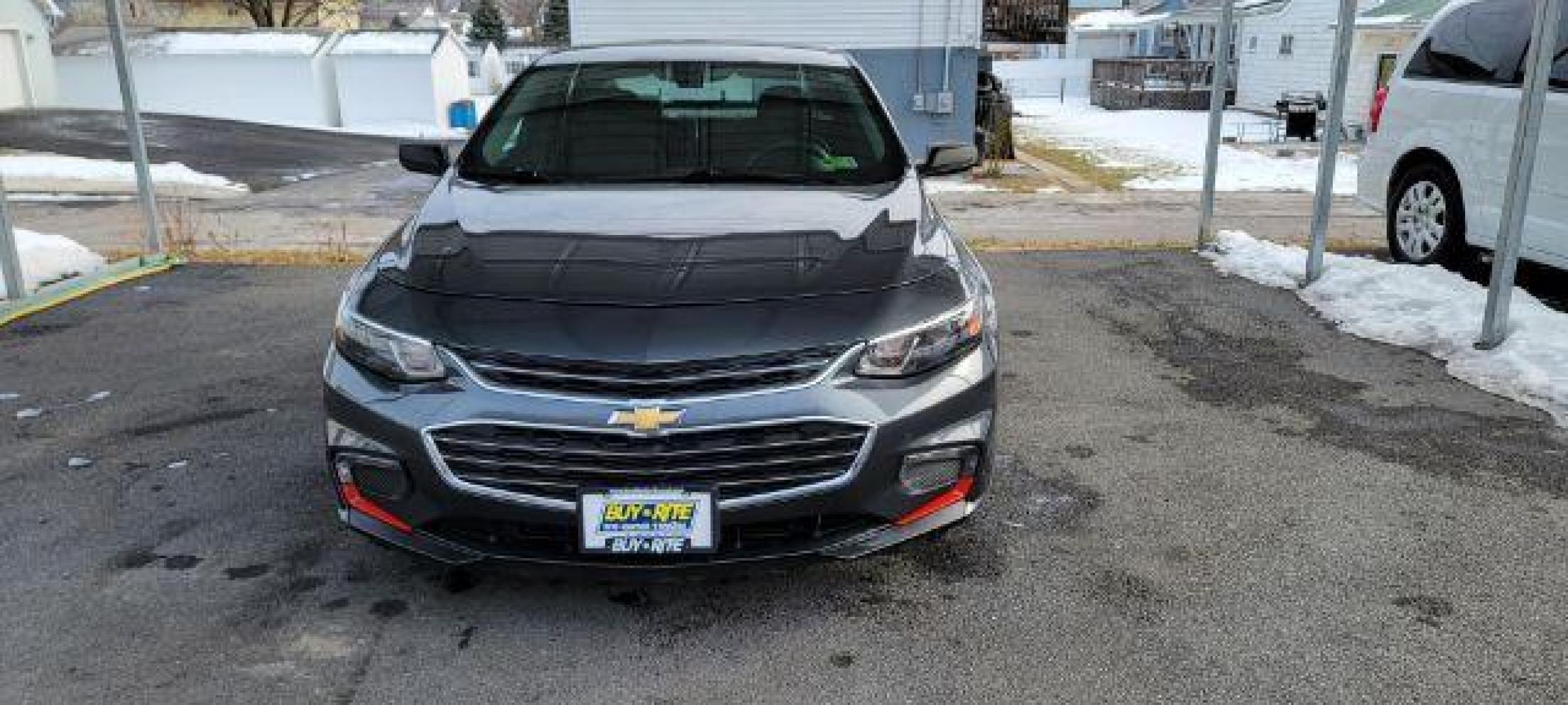 2017 GRAY /Jet Black, premium cloth Chevrolet Malibu LS (1G1ZB5ST2HF) with an 4 engine, AT transmission, located at 353 S. Mineral St., Keyser, WV, 26726, (304) 788-7887, 39.436451, -78.981674 - Photo #1