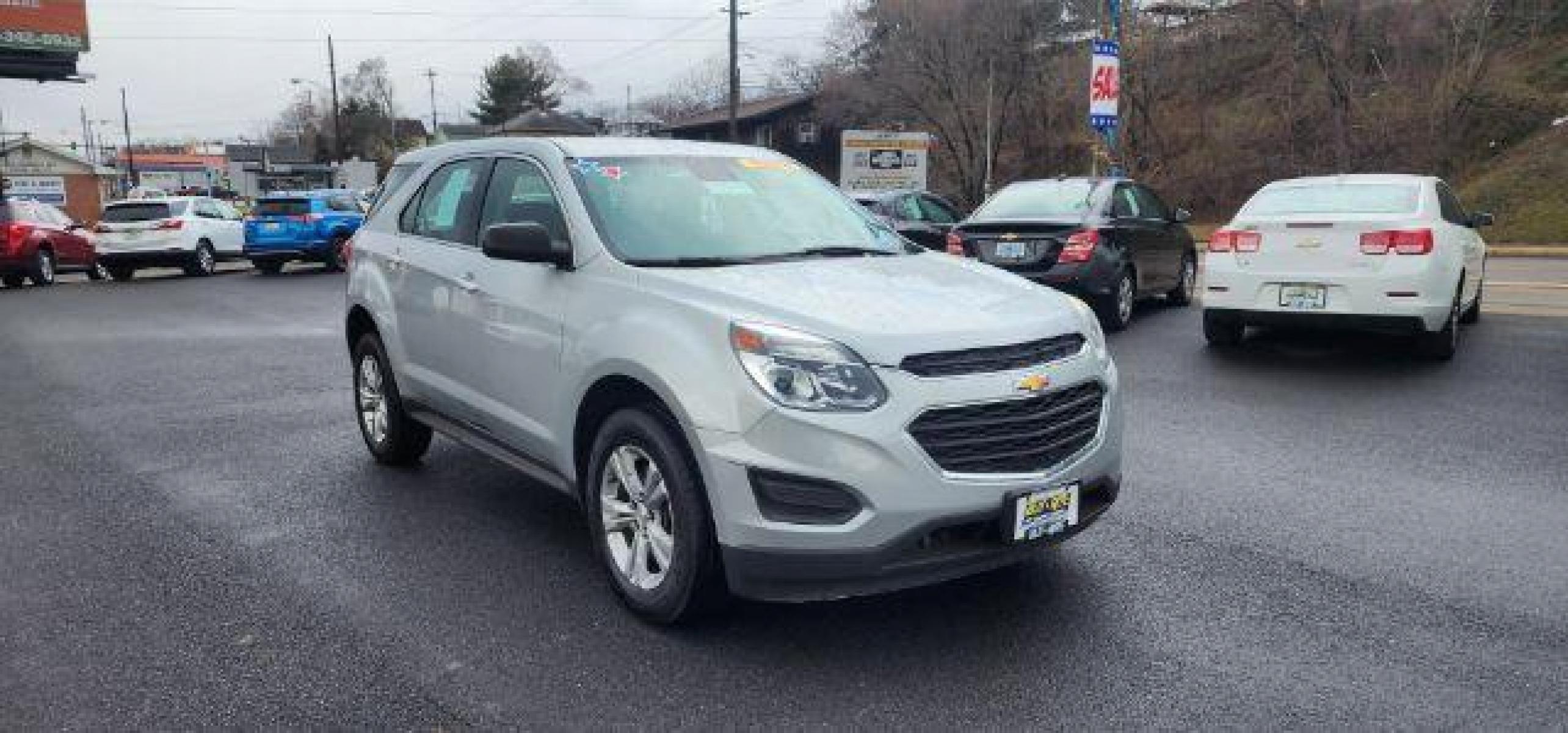 2016 SILVER /Jet Black, premium cloth Chevrolet Equinox LS AWD (2GNFLEEK1G6) with an 2.4L L4 engine, AT transmission, located at 353 S. Mineral St., Keyser, WV, 26726, (304) 788-7887, 39.436451, -78.981674 - Photo #0