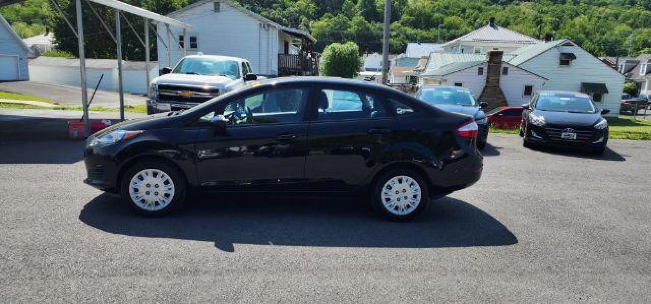 2017 BLACK /Charcoal Black w/Charcoal Accents, cloth Ford Fiesta S Sedan (3FADP4AJ9HM) with an 1.6l L4 engine, 5SP transmission, located at 353 S. Mineral St., Keyser, WV, 26726, (304) 788-7887, 39.436451, -78.981674 - Photo #3