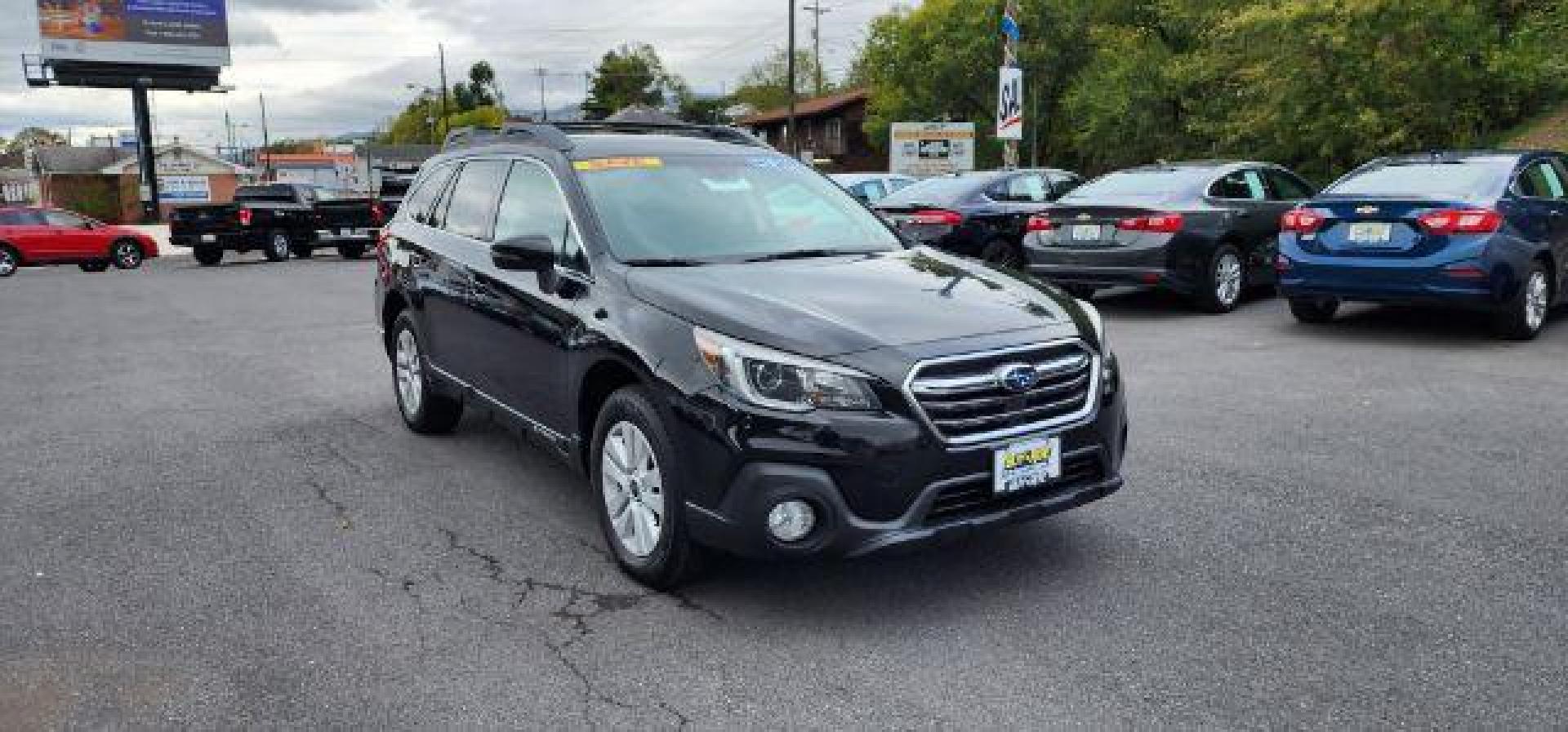 2019 BLACK /Slate Black Cloth, cloth Subaru Outback 2.5i Premium (4S4BSAFC3K3) with an 2.5 L4 engine, CVT transmission, located at 353 S. Mineral St., Keyser, WV, 26726, (304) 788-7887, 39.436451, -78.981674 - Photo#0