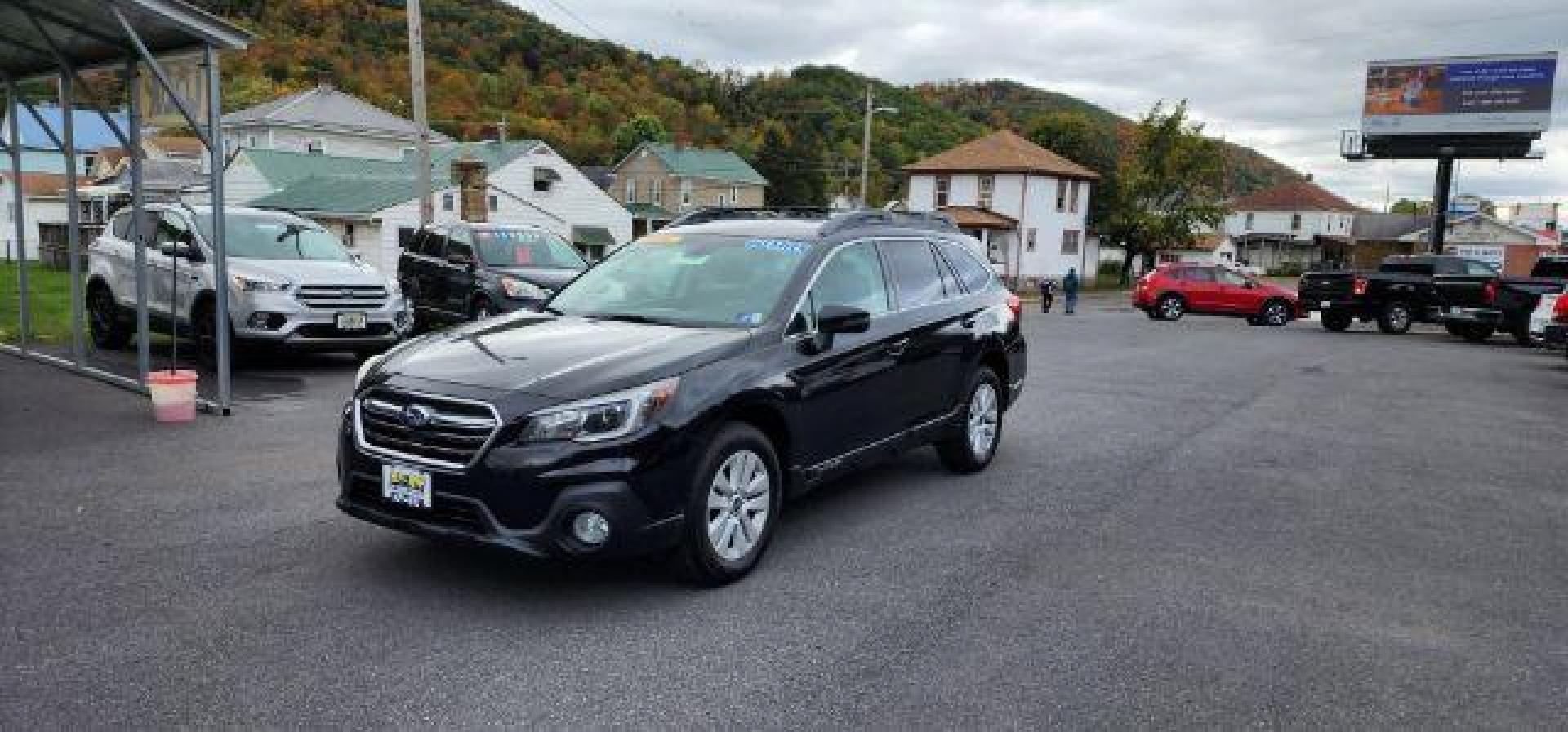 2019 BLACK /Slate Black Cloth, cloth Subaru Outback 2.5i Premium (4S4BSAFC3K3) with an 2.5 L4 engine, CVT transmission, located at 353 S. Mineral St., Keyser, WV, 26726, (304) 788-7887, 39.436451, -78.981674 - Photo#2