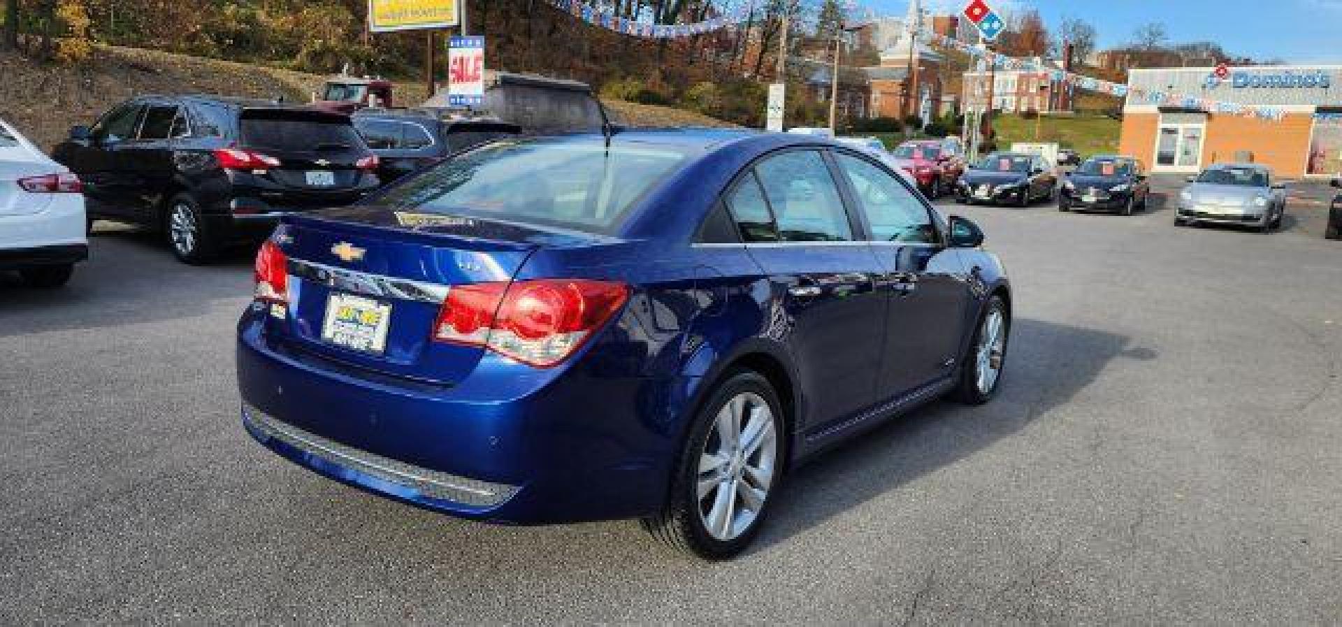 2012 Blue Topaz Metallic /Jet Black/Brick Leather Interior Chevrolet Cruze LTZ (1G1PH5SC8C7) with an 4 engine, AT transmission, located at 353 S. Mineral St., Keyser, WV, 26726, (304) 788-7887, 39.436451, -78.981674 - Photo#10