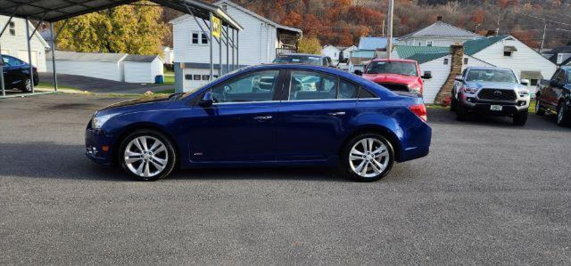 2012 Blue Topaz Metallic /Jet Black/Brick Leather Interior Chevrolet Cruze LTZ (1G1PH5SC8C7) with an 4 engine, AT transmission, located at 353 S. Mineral St., Keyser, WV, 26726, (304) 788-7887, 39.436451, -78.981674 - Photo#1