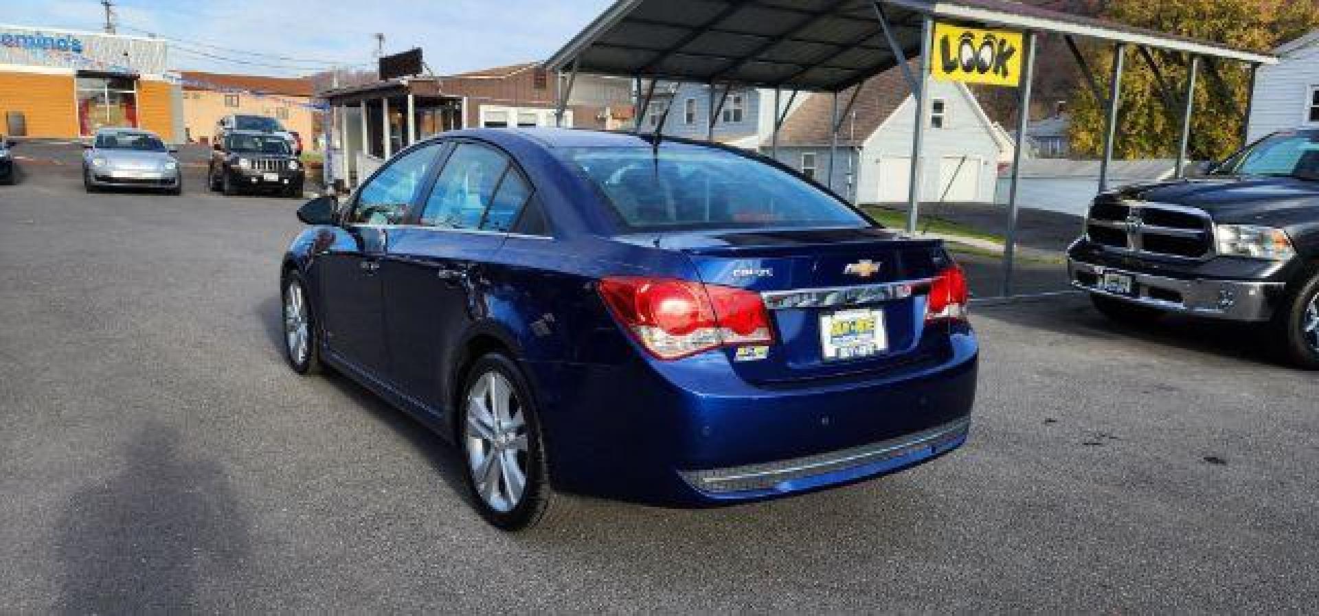 2012 Blue Topaz Metallic /Jet Black/Brick Leather Interior Chevrolet Cruze LTZ (1G1PH5SC8C7) with an 4 engine, AT transmission, located at 353 S. Mineral St., Keyser, WV, 26726, (304) 788-7887, 39.436451, -78.981674 - Photo#7