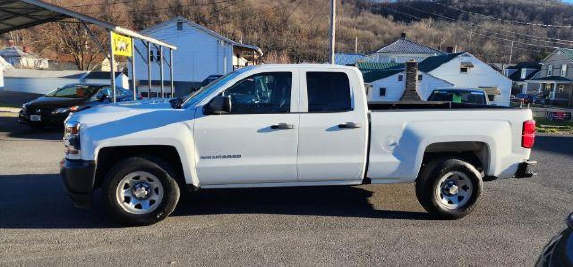 2019 WHITE /Jet Black, cloth Chevrolet Silverado 1500 Work Truck Double Cab 2WD (2GCRCNEC5K1) with an 5.3L V8 engine, AT transmission, located at 353 S. Mineral St., Keyser, WV, 26726, (304) 788-7887, 39.436451, -78.981674 - Photo#3