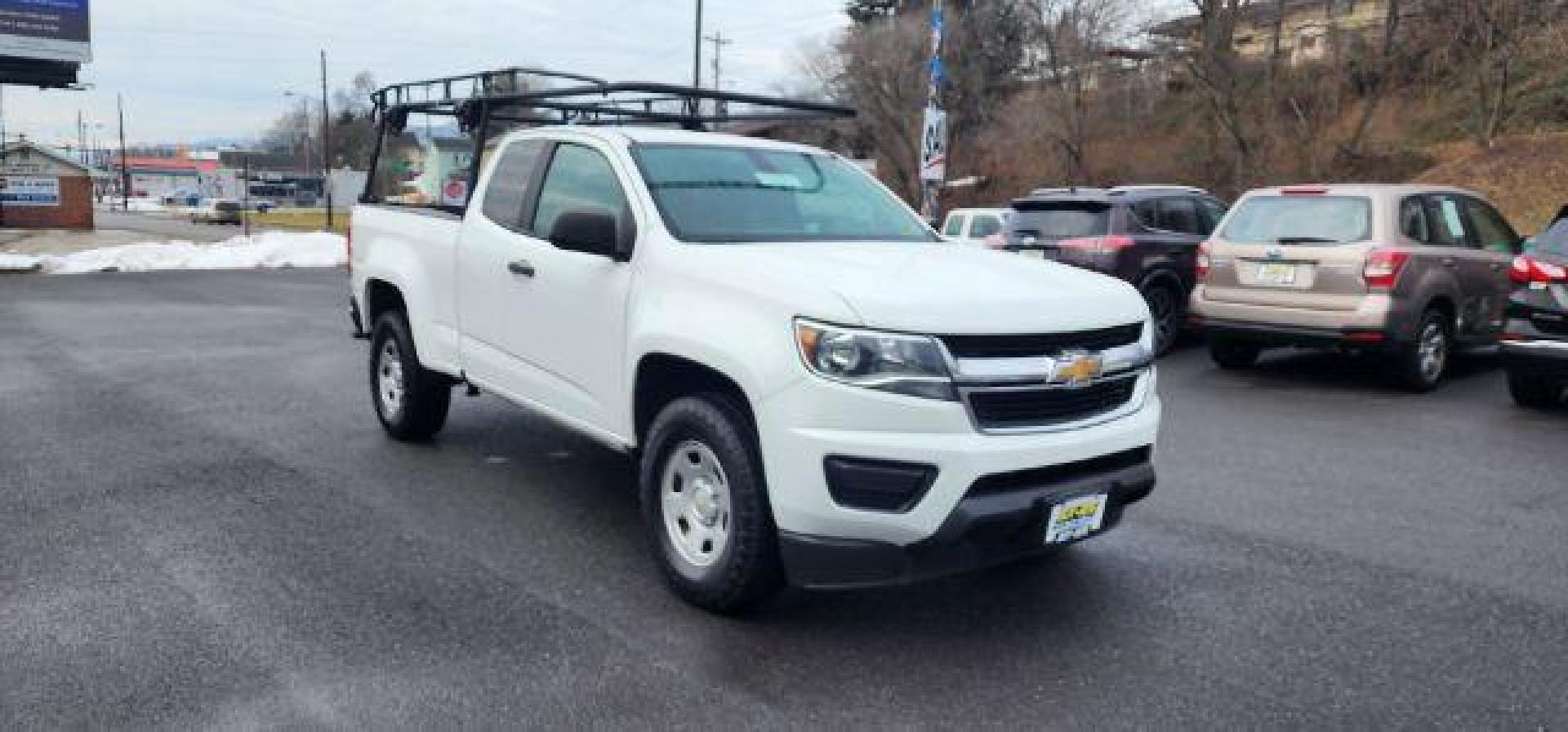 2019 WHITE /Jet Black/Dark Ash, vinyl Chevrolet Colorado Work Truck Ext. Cab 4WD (1GCHTBEAXK1) with an 2.5 L4 engine, AT transmission, located at 353 S. Mineral St., Keyser, WV, 26726, (304) 788-7887, 39.436451, -78.981674 - Photo#0