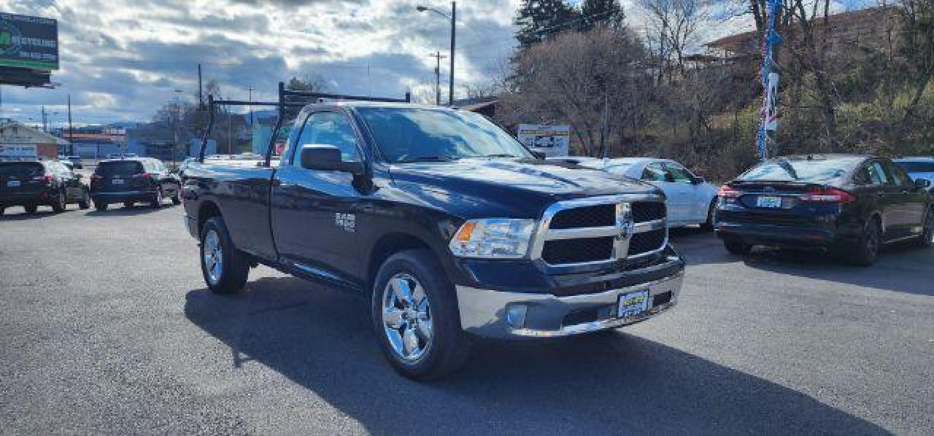 2019 BLACK /Black/Diesel Gray, cloth RAM 1500 Classic Tradesman Regular Cab LWB 4WD (3C6JR7DG8KG) with an 3.6L V6 engine, AT transmission, located at 353 S. Mineral St., Keyser, WV, 26726, (304) 788-7887, 39.436451, -78.981674 - Photo#0