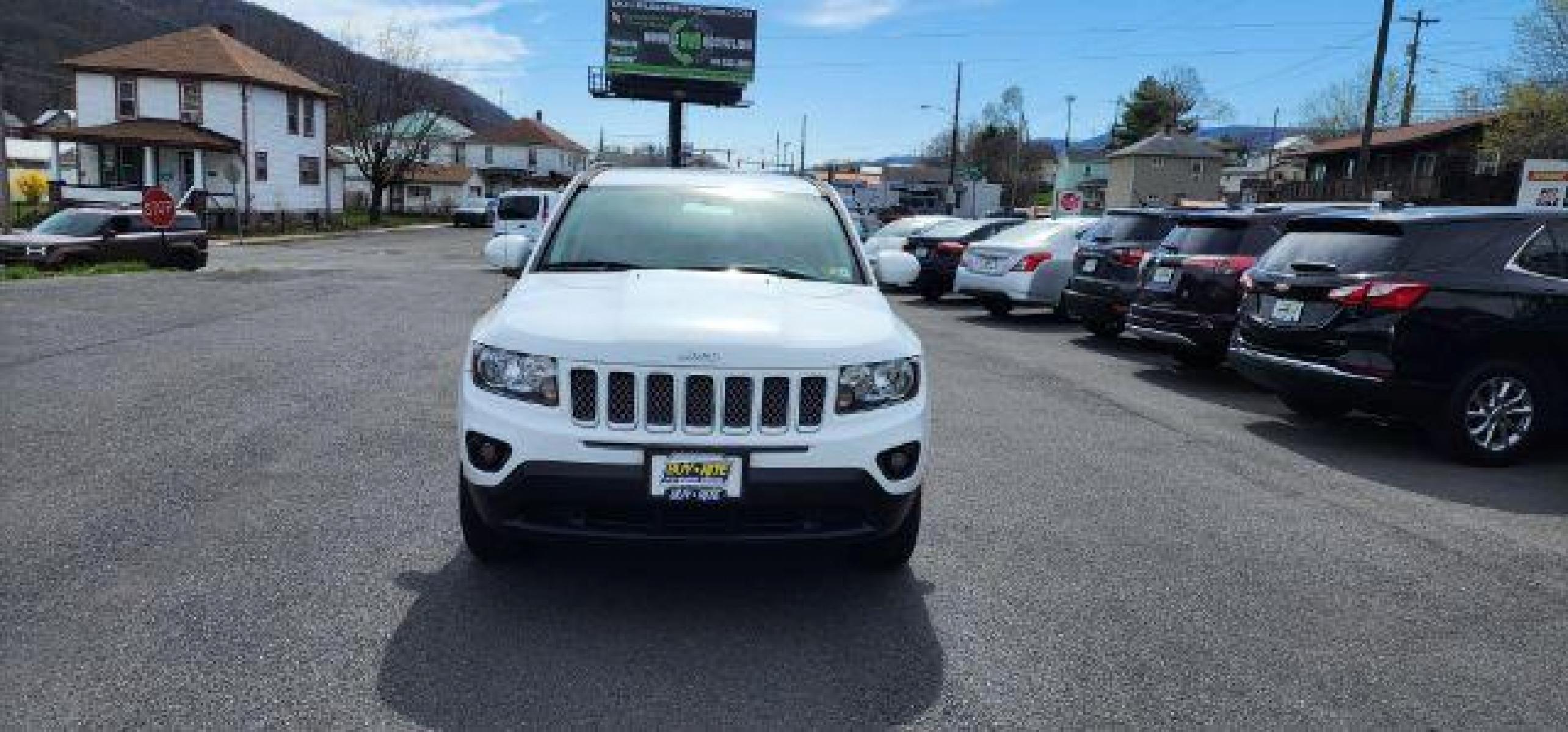 2016 WHITE /Dark Slate Gray/Light Pebble Beige, vinyl/cloth Jeep Compass Latitude 4WD (1C4NJDEB8GD) with an 2.4L L4 engine, AT transmission, located at 353 S. Mineral St., Keyser, WV, 26726, (304) 788-7887, 39.436451, -78.981674 - FOR A BETTER PRICE CALL PAUL AT 301-268-8150 - Photo #1