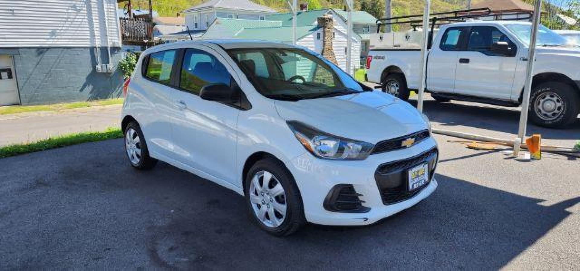 2016 WHITE /Jet Black, cloth Chevrolet Spark LS CVT (KL8CB6SA1GC) with an 1.4L 4L engine, CVT transmission, located at 353 S. Mineral St., Keyser, WV, 26726, (304) 788-7887, 39.436451, -78.981674 - Photo#0