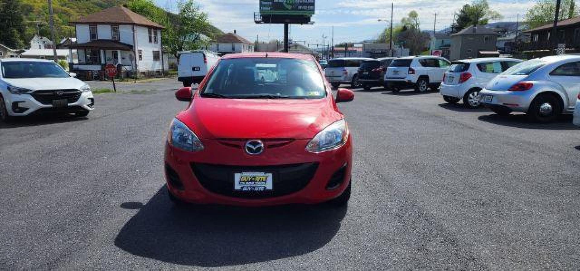 2013 RED /Black Cloth Interior Mazda MAZDA2 Sport (JM1DE1KY3D0) with an 1.5L L4 engine, AT transmission, located at 353 S. Mineral St., Keyser, WV, 26726, (304) 788-7887, 39.436451, -78.981674 - Photo#1