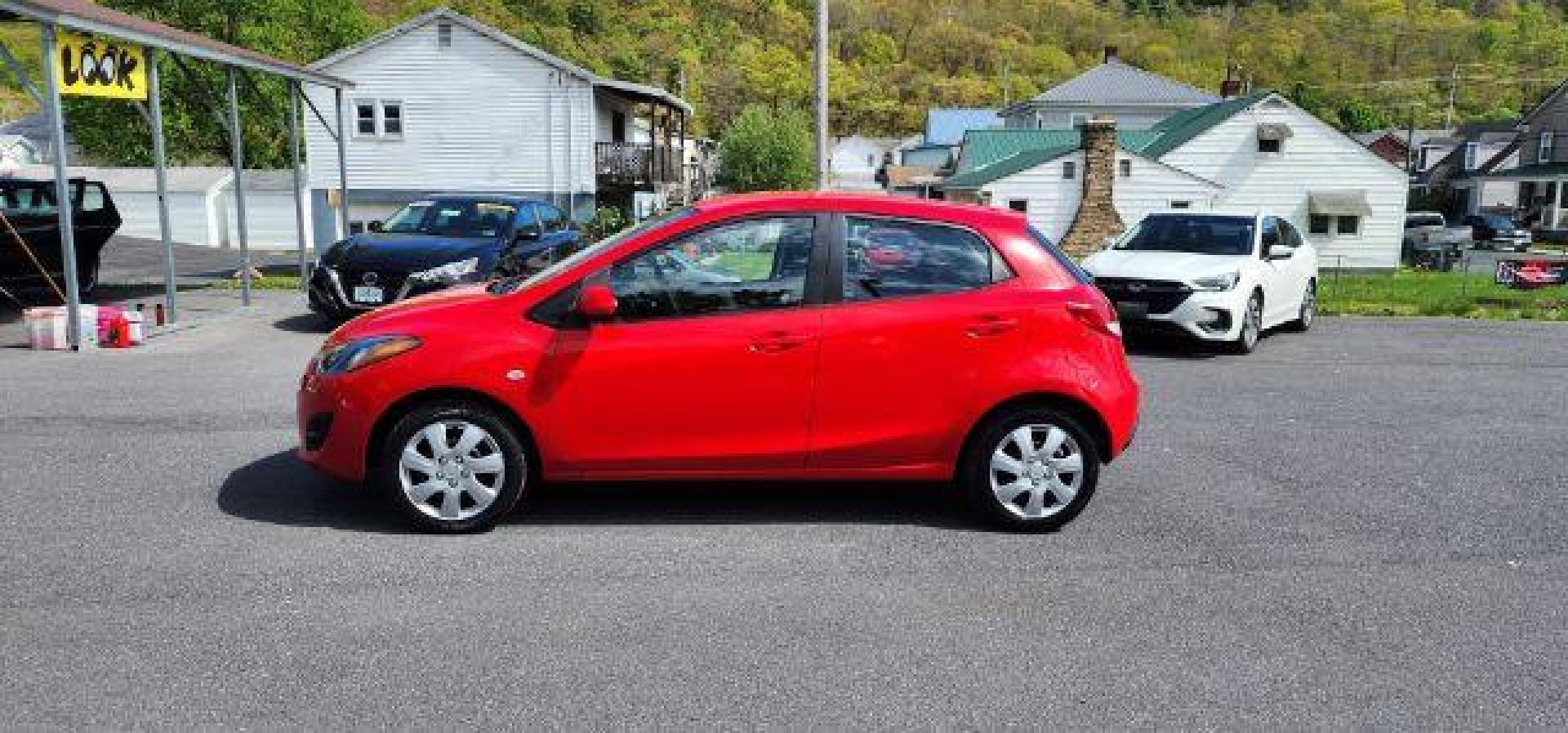 2013 RED /Black Cloth Interior Mazda MAZDA2 Sport (JM1DE1KY3D0) with an 1.5L L4 engine, AT transmission, located at 353 S. Mineral St., Keyser, WV, 26726, (304) 788-7887, 39.436451, -78.981674 - Photo#3