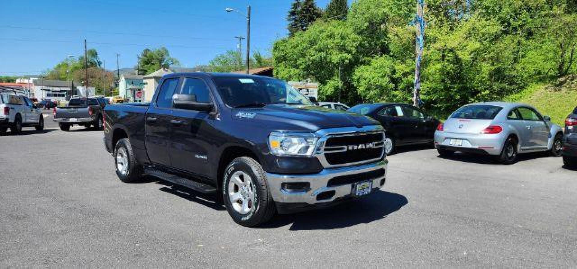 2019 GRAY /Cloth RAM 1500 Tradesman Quad Cab 4WD (1C6SRFCTXKN) with an 5.7 V8 engine, AT transmission, located at 353 S. Mineral St., Keyser, WV, 26726, (304) 788-7887, 39.436451, -78.981674 - Photo#0