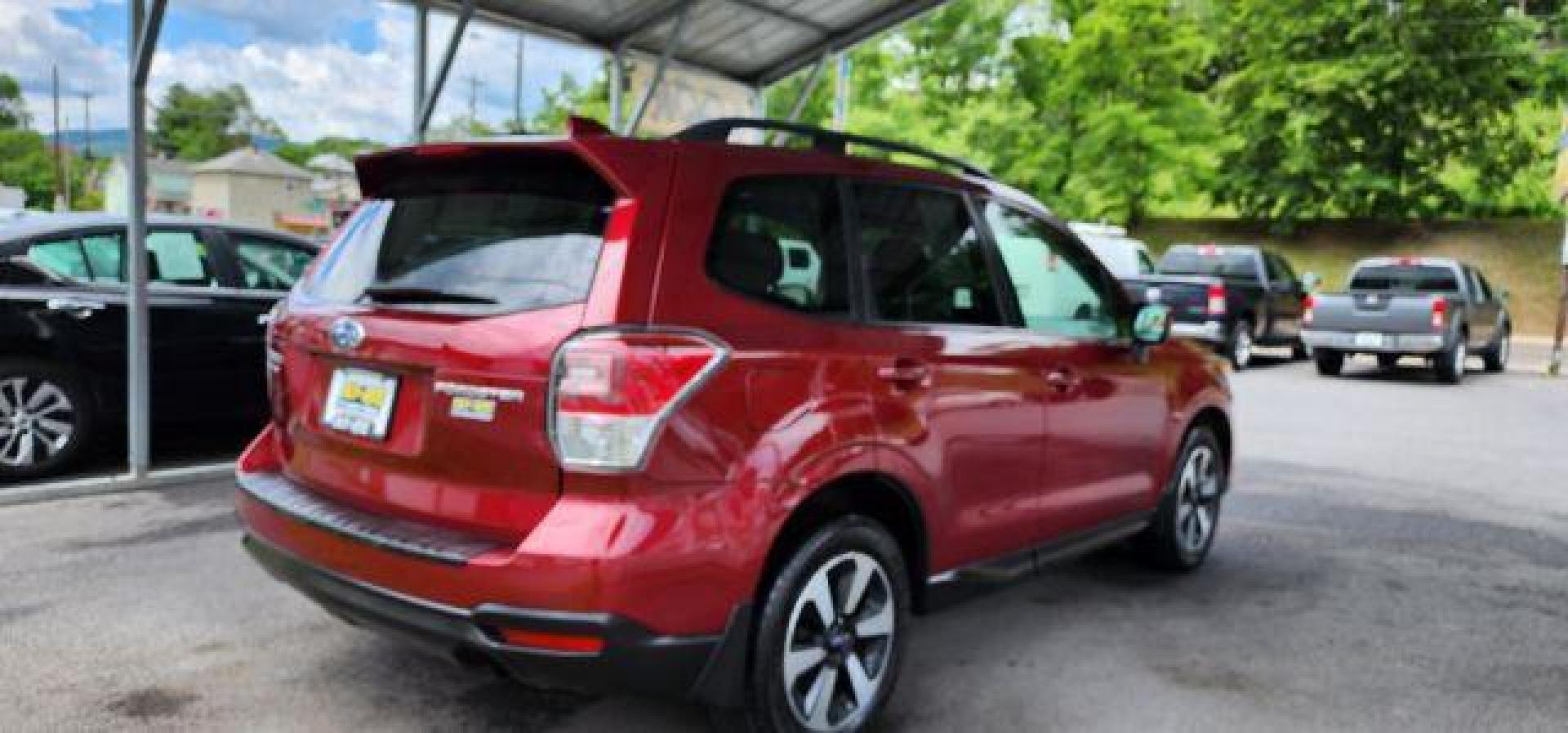 2018 RED /Gray, cloth Subaru Forester 2.5i Premium PZEV CVT (JF2SJAGC8JH) with an 2.5 L4 engine, CVT transmission, located at 353 S. Mineral St., Keyser, WV, 26726, (304) 788-7887, 39.436451, -78.981674 - FOR A BETTER PRICE CALL PAUL AT 301-268-8150 - Photo#12