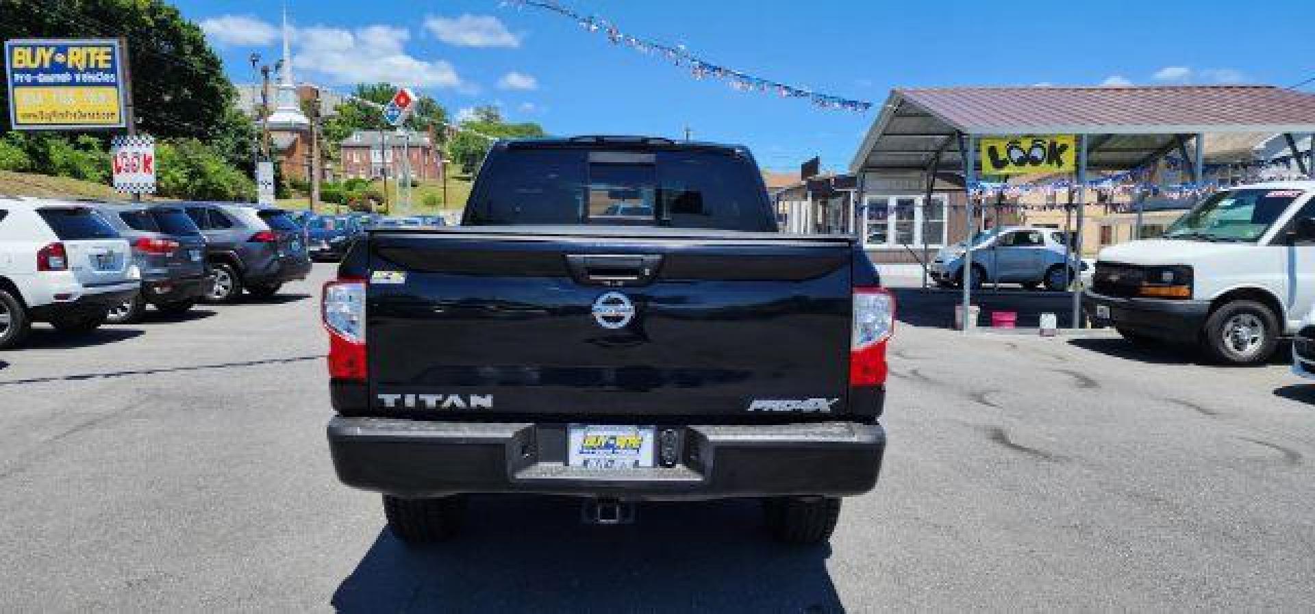 2019 BLACK /Black, cloth Nissan Titan PRO-4X Crew Cab 4WD (1N6AA1E54KN) with an 5.6L V8 engine, AT transmission, located at 353 S. Mineral St., Keyser, WV, 26726, (304) 788-7887, 39.436451, -78.981674 - FOR A BETTER PRICE CALL PAUL AT 301-268-8150 - Photo#10