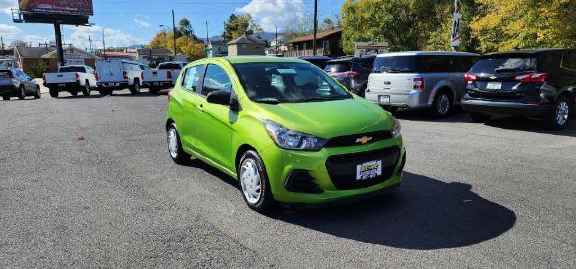 2016 GREEN /Jet Black, cloth Chevrolet Spark LS CVT (KL8CB6SA1GC) with an 1.4L 4L engine, CVT transmission, located at 353 S. Mineral St., Keyser, WV, 26726, (304) 788-7887, 39.436451, -78.981674 - FOR A BETTER PRICE CALL PAUL AT 301-268-8150 - Photo#0