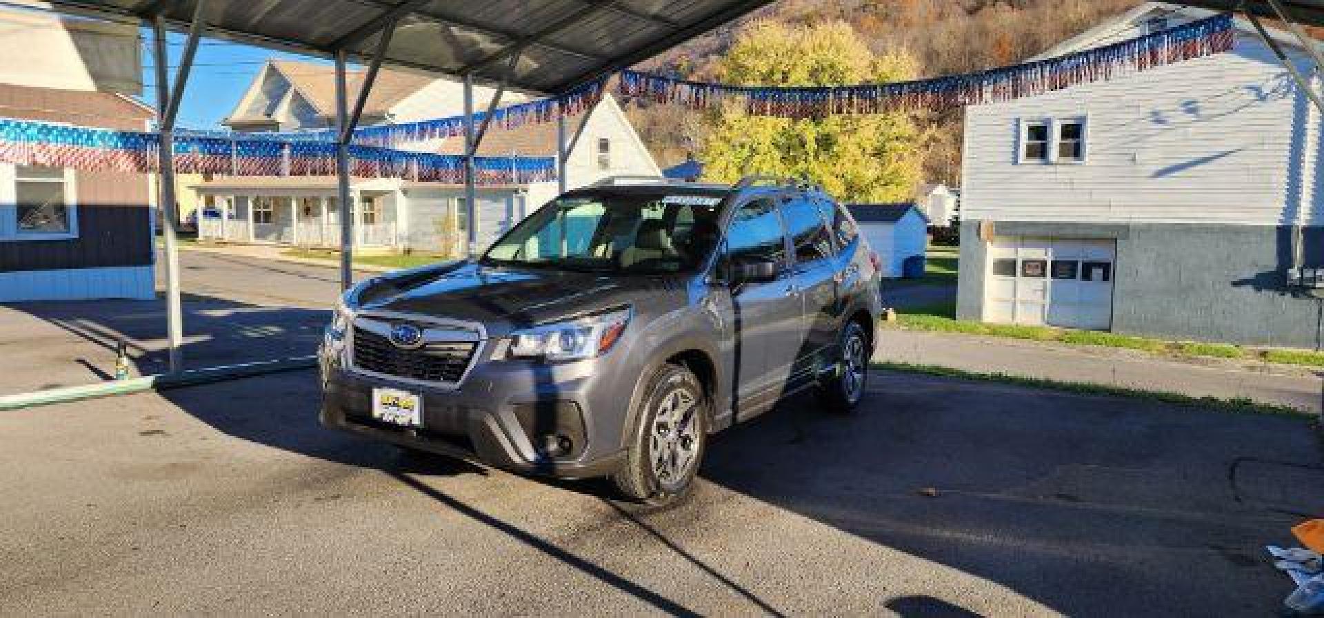 2020 GRAY /Black, cloth Subaru Forester Premium (JF2SKAGC5LH) with an 2.5 L4 engine, CVT transmission, located at 353 S. Mineral St., Keyser, WV, 26726, (304) 788-7887, 39.436451, -78.981674 - FOR A BETTER PRICE CALL PAUL AT 301-268-8150 - Photo#2