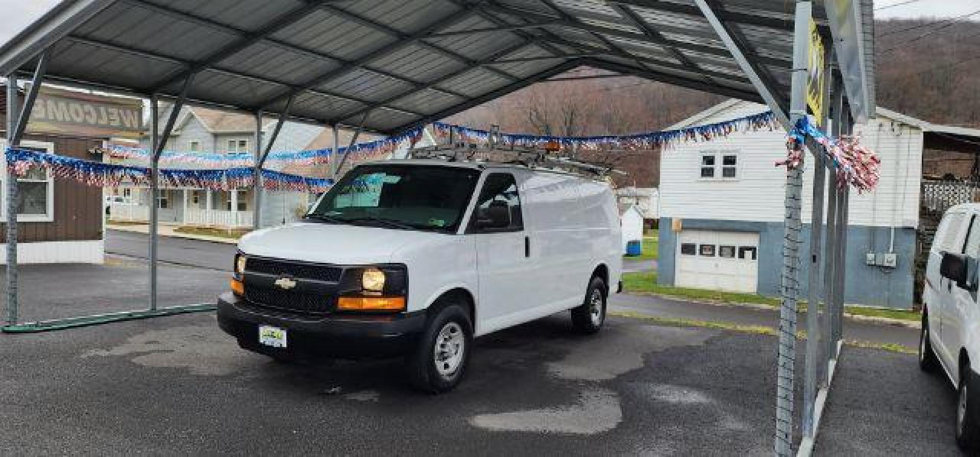 2015 wHITE /Medium Pewter, premium cloth Chevrolet Express 2500 Cargo FFV (1GCWGFCF6F1) with an 4.8L V8 FFV engine, AT transmission, located at 353 S. Mineral St., Keyser, WV, 26726, (304) 788-7887, 39.436451, -78.981674 - Photo#2