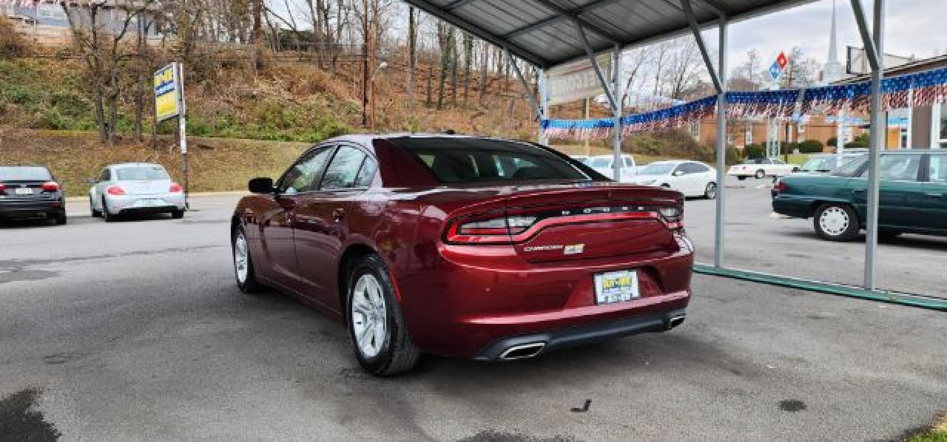 2021 Maroon /Black, premium leather Dodge Charger SXT (2C3CDXBG4MH) with an 3.6L V6 engine, AT transmission, located at 353 S. Mineral St., Keyser, WV, 26726, (304) 788-7887, 39.436451, -78.981674 - FOR A BETTER PRICE CALL PAUL AT 301-268-8150- Photo#9
