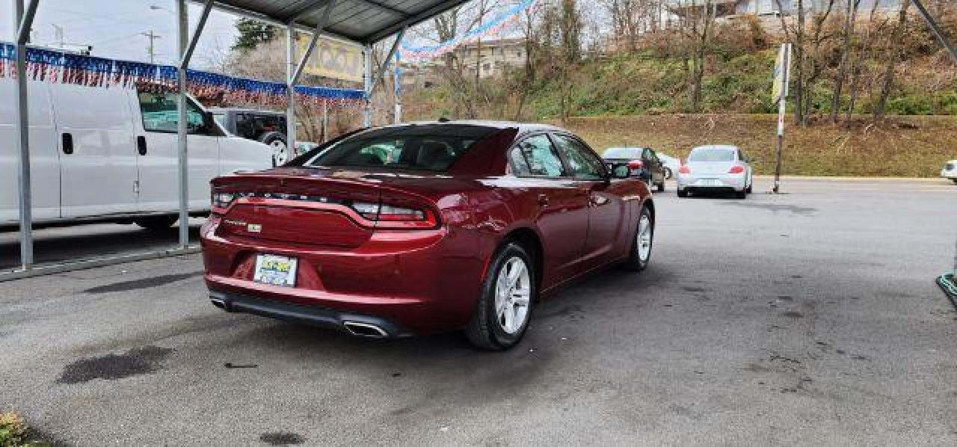 2021 Maroon /Black, premium leather Dodge Charger SXT (2C3CDXBG4MH) with an 3.6L V6 engine, AT transmission, located at 353 S. Mineral St., Keyser, WV, 26726, (304) 788-7887, 39.436451, -78.981674 - Photo#12