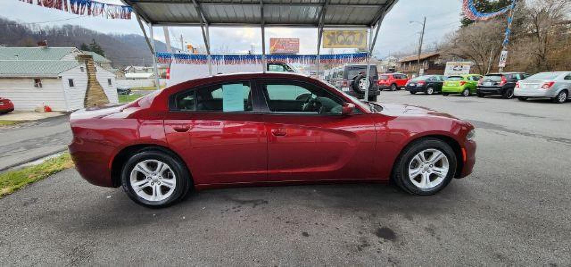 2021 Maroon /Black, premium leather Dodge Charger SXT (2C3CDXBG4MH) with an 3.6L V6 engine, AT transmission, located at 353 S. Mineral St., Keyser, WV, 26726, (304) 788-7887, 39.436451, -78.981674 - Photo#13