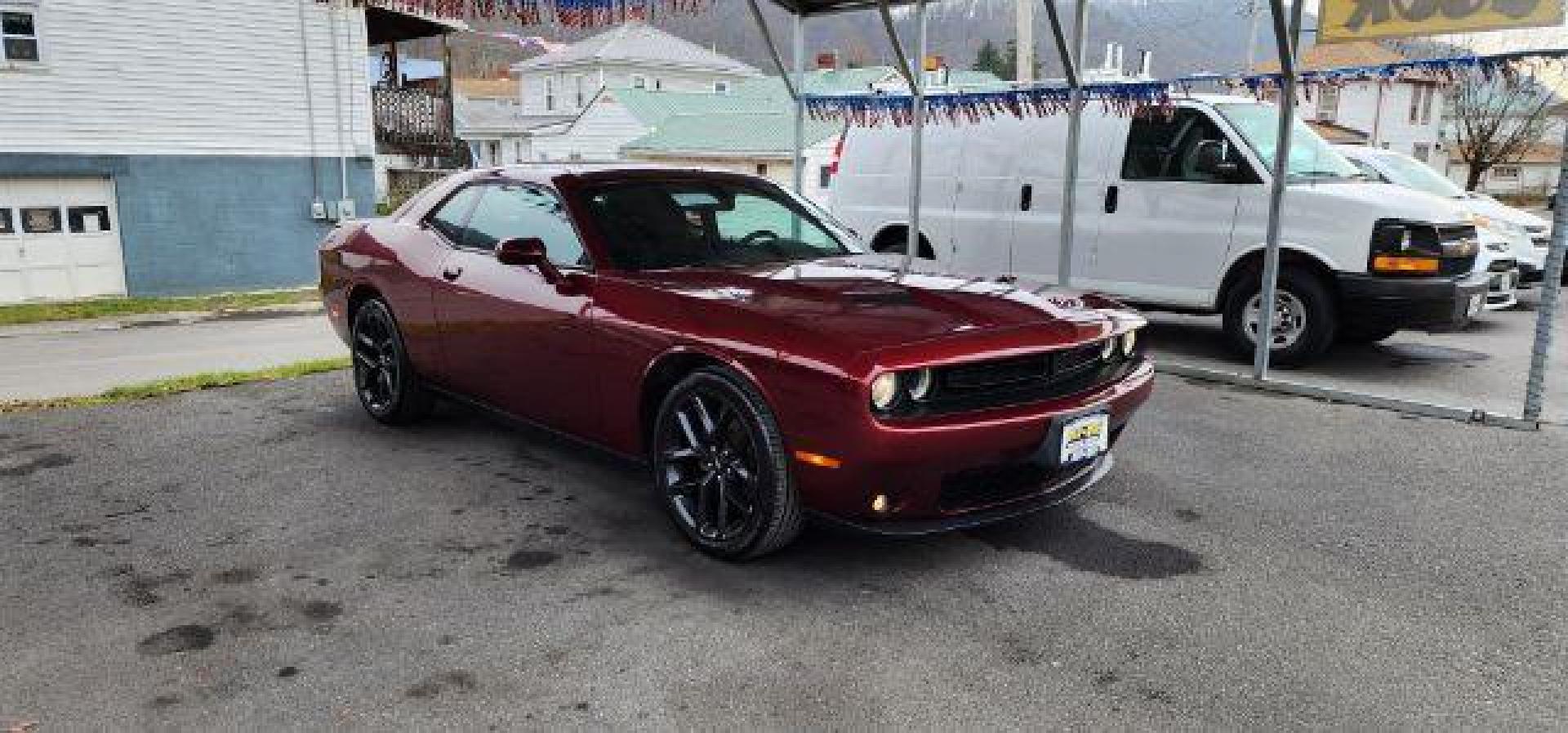 2020 Maroon /Black, cloth Dodge Challenger SXT (2C3CDZAG1LH) with an 3.6L V6 engine, AT transmission, located at 353 S. Mineral St., Keyser, WV, 26726, (304) 788-7887, 39.436451, -78.981674 - FOR A BETTER PRICE CALL PAUL AT 301-268-8150 - Photo#0