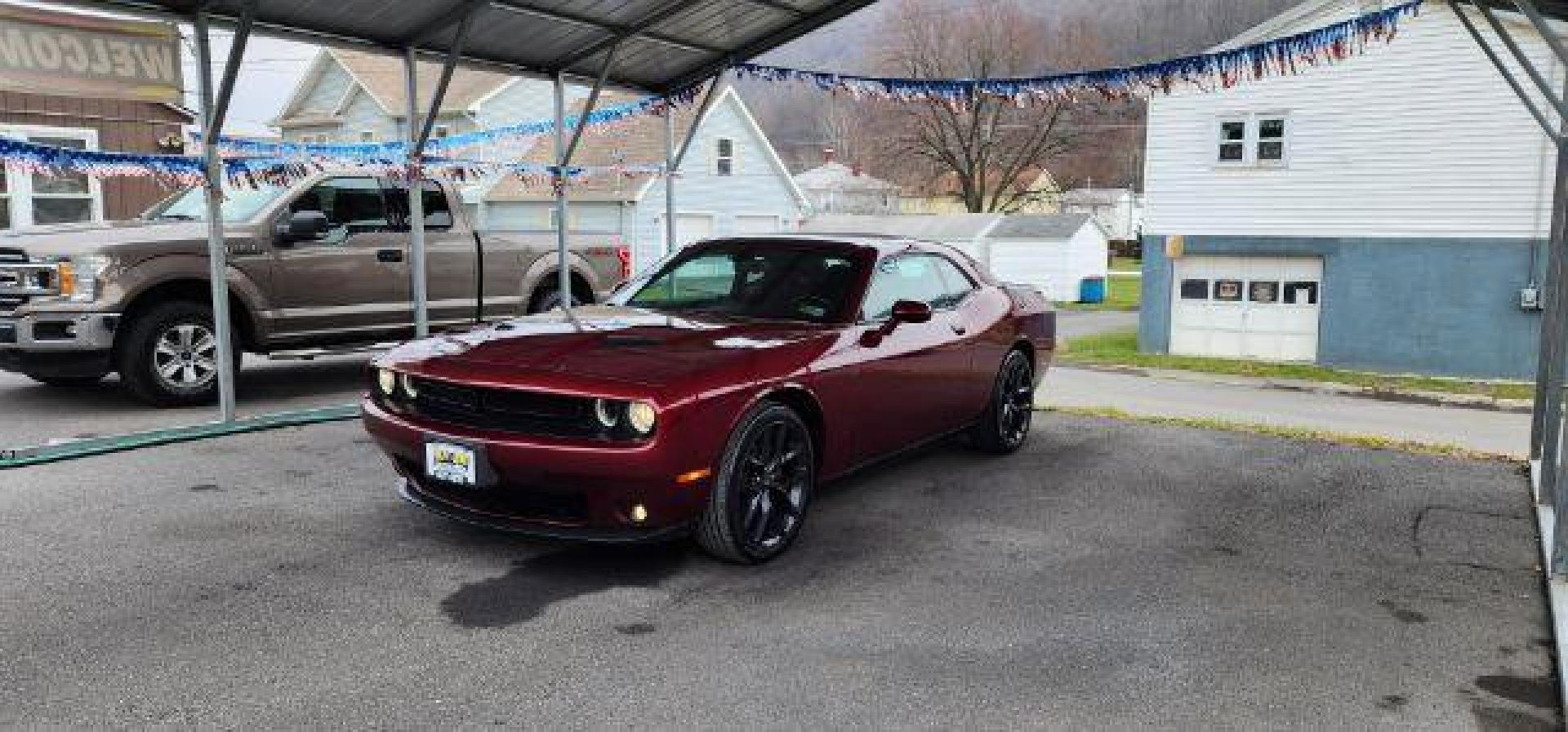 2020 Maroon /Black, cloth Dodge Challenger SXT (2C3CDZAG1LH) with an 3.6L V6 engine, AT transmission, located at 353 S. Mineral St., Keyser, WV, 26726, (304) 788-7887, 39.436451, -78.981674 - FOR A BETTER PRICE CALL PAUL AT 301-268-8150 - Photo#2