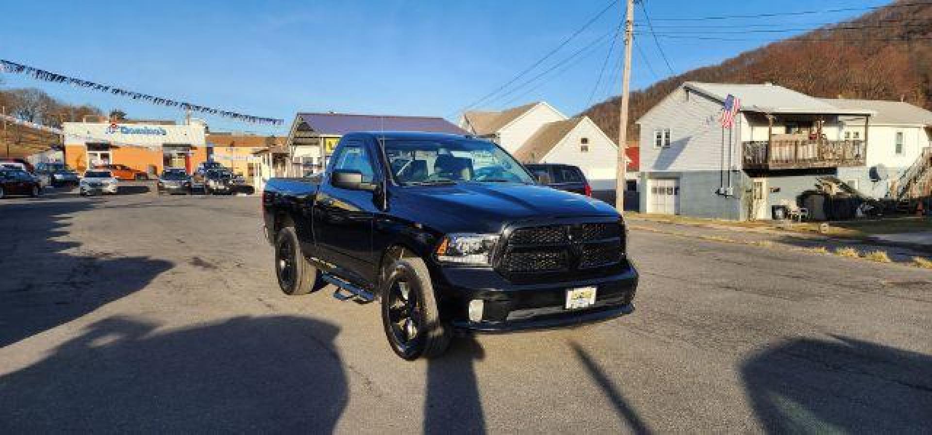 2015 BLACK /Cloth RAM 1500 Tradesman Regular Cab SWB 4WD (3C6JR7AT2FG) with an 5.7 V8 engine, AT transmission, located at 353 S. Mineral St., Keyser, WV, 26726, (304) 788-7887, 39.436451, -78.981674 - Photo#0