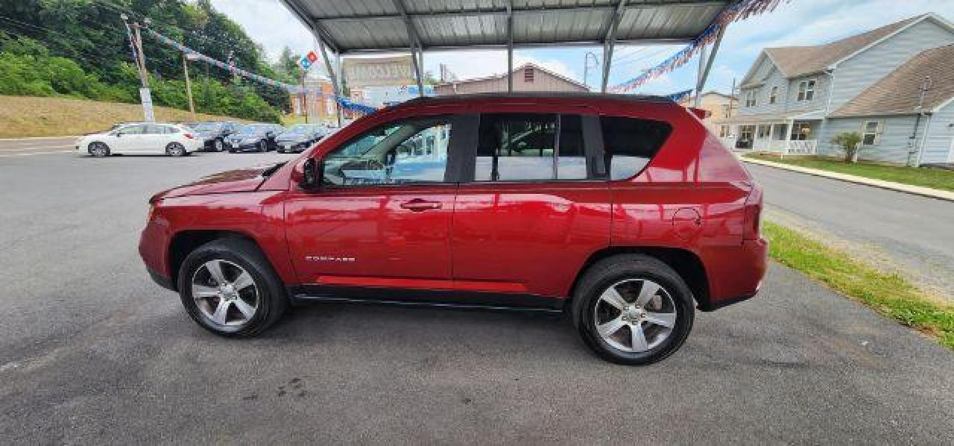 2016 MAROON /Leather Jeep Compass Latitude 4WD (1C4NJDEB9GD) with an 2.4l L4 engine, AT transmission, located at 353 S. Mineral St., Keyser, WV, 26726, (304) 788-7887, 39.436451, -78.981674 - Photo#3