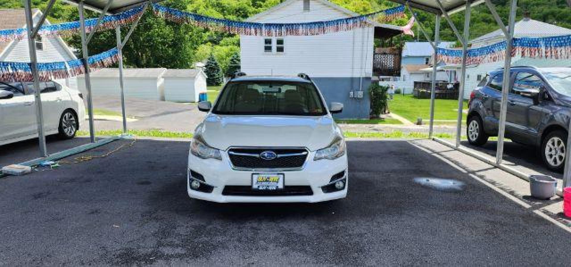 2015 WHITE /Ivory, cloth Subaru Impreza 2.0i Sport Premium PZEV CVT 5-Door (JF1GPAT67F8) with an 2.0L L4 engine, CVT transmission, located at 353 S. Mineral St., Keyser, WV, 26726, (304) 788-7887, 39.436451, -78.981674 - FOR A BETTER PRICE CALL PAUL AT 301-268-8150 - Photo#1