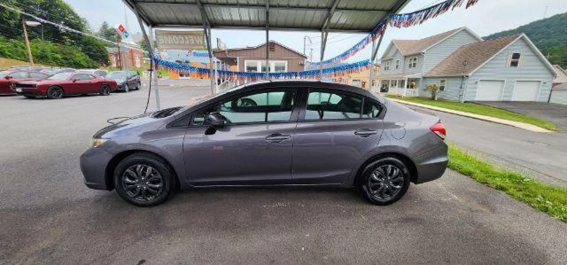 2015 GRAY /Black, cloth Honda Civic LX Sedan CVT (19XFB2F50FE) with an 1.8L L4 engine, CVT transmission, located at 353 S. Mineral St., Keyser, WV, 26726, (304) 788-7887, 39.436451, -78.981674 - Photo#3