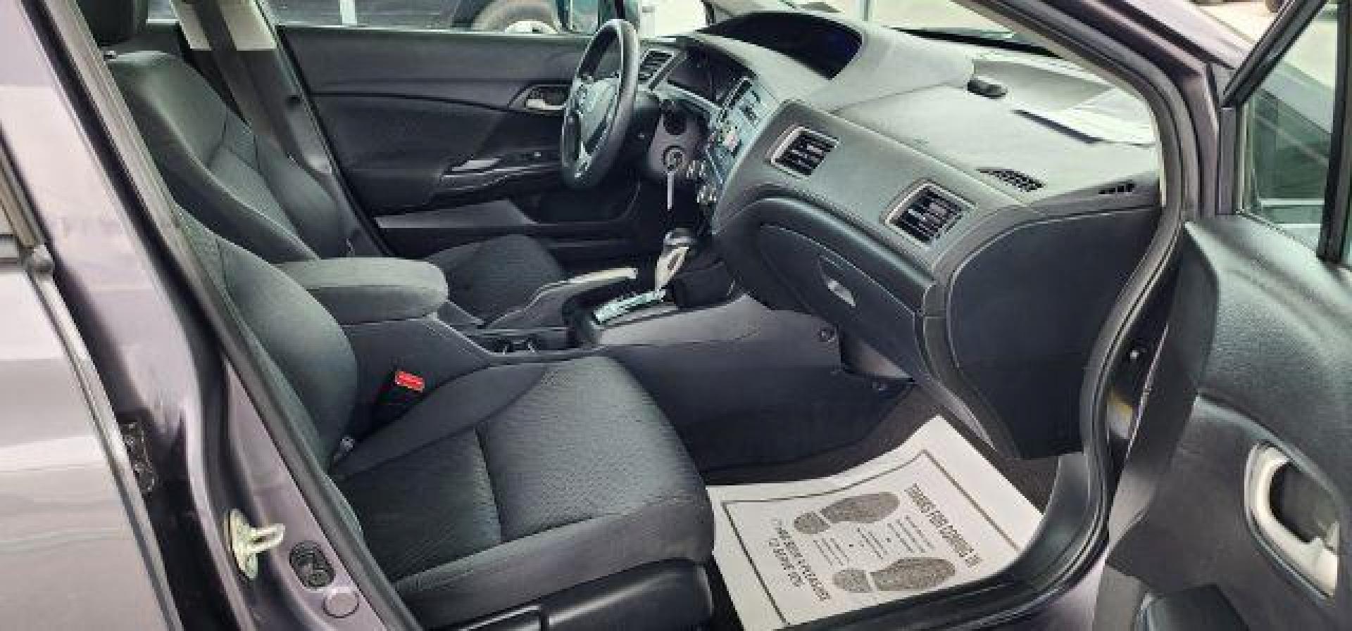 2015 GRAY /Black, cloth Honda Civic LX Sedan CVT (19XFB2F50FE) with an 1.8L L4 engine, CVT transmission, located at 353 S. Mineral St., Keyser, WV, 26726, (304) 788-7887, 39.436451, -78.981674 - Photo#14