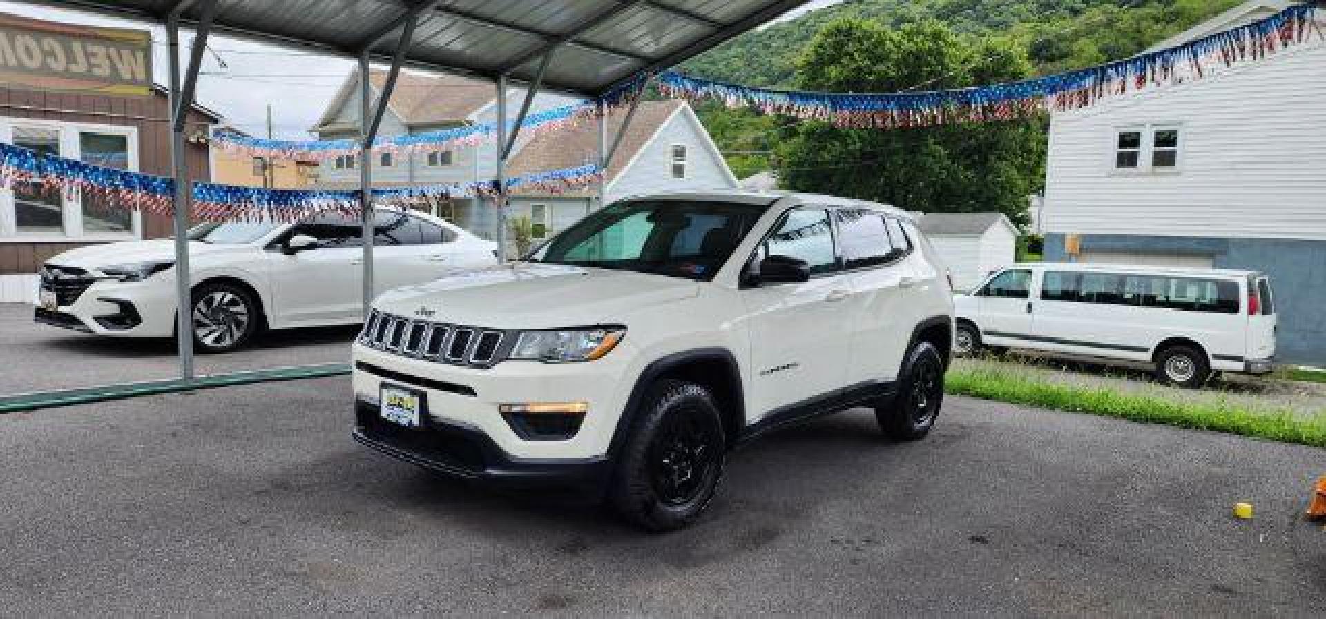 2018 WHITE /Black Jeep Compass Sport 4x4 (3C4NJDAB6JT) with an 2.4L L4 engine, AT transmission, located at 353 S. Mineral St., Keyser, WV, 26726, (304) 788-7887, 39.436451, -78.981674 - Photo#2