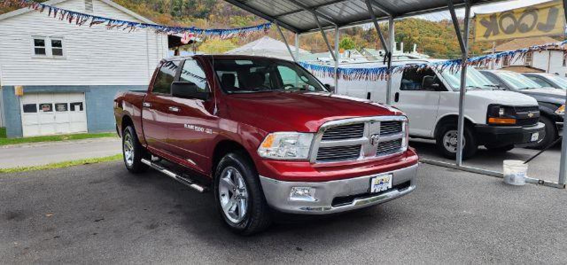 2012 RED /Medium Greystone/Dark Slate Ram 1500 SLT (1C6RD7LT9CS) with an 5.7 V8 engine, AT transmission, located at 353 S. Mineral St., Keyser, WV, 26726, (304) 788-7887, 39.436451, -78.981674 - Photo#0