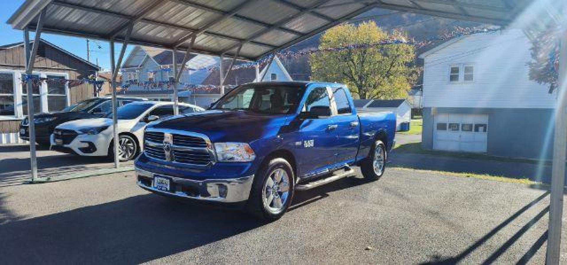 2017 BLUE /Diesel Gray/Black Ram 1500 Big Horn Quad Cab 4x4 6'4 Box (1C6RR7GT2HS) with an 5.7 V8 HEMI engine, AT transmission, located at 353 S. Mineral St., Keyser, WV, 26726, (304) 788-7887, 39.436451, -78.981674 - Photo#2