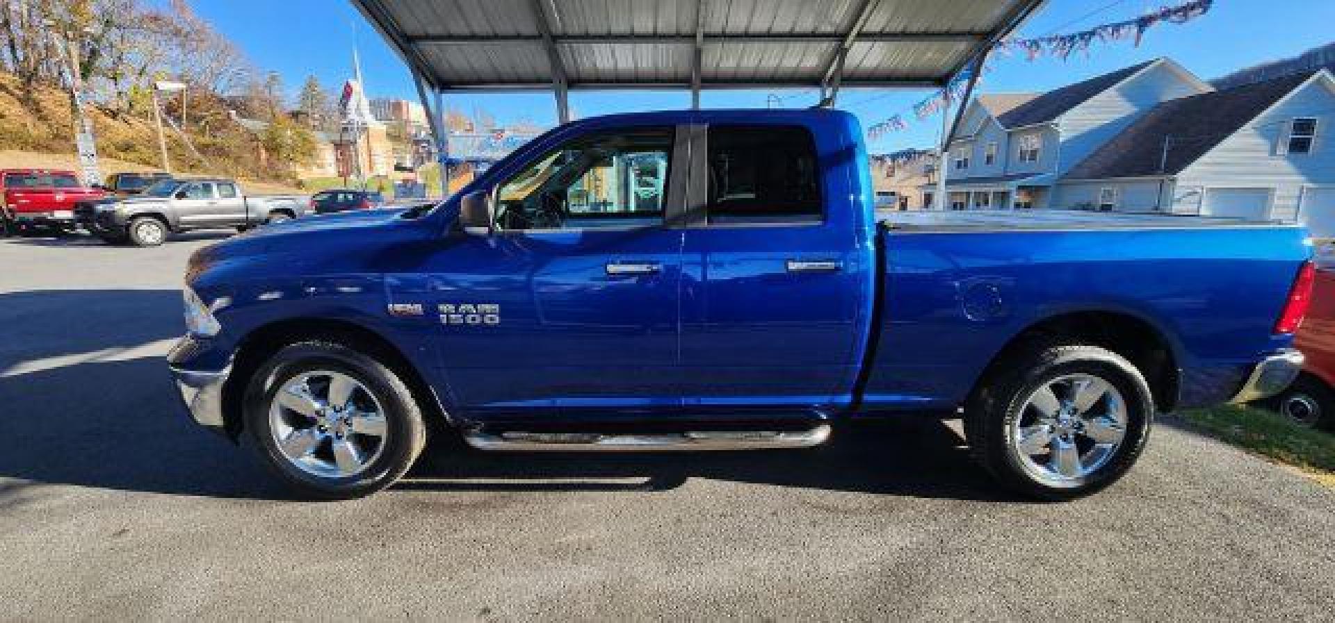 2017 BLUE /Diesel Gray/Black Ram 1500 Big Horn Quad Cab 4x4 6'4 Box (1C6RR7GT2HS) with an 5.7 V8 HEMI engine, AT transmission, located at 353 S. Mineral St., Keyser, WV, 26726, (304) 788-7887, 39.436451, -78.981674 - Photo#3