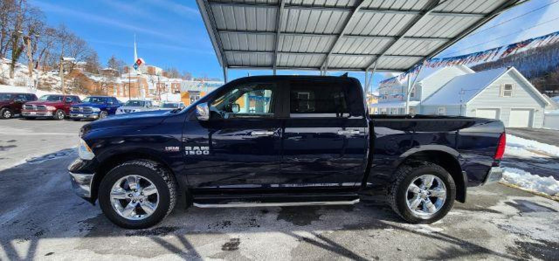 2018 BLUE /Diesel Gray/Black Ram 1500 Big Horn Crew Cab 4x4 5'7 Box (1C6RR7LT5JS) with an HEMI 5.7L V-8 variable valve control engine, AT transmission, located at 353 S. Mineral St., Keyser, WV, 26726, (304) 788-7887, 39.436451, -78.981674 - Photo#3