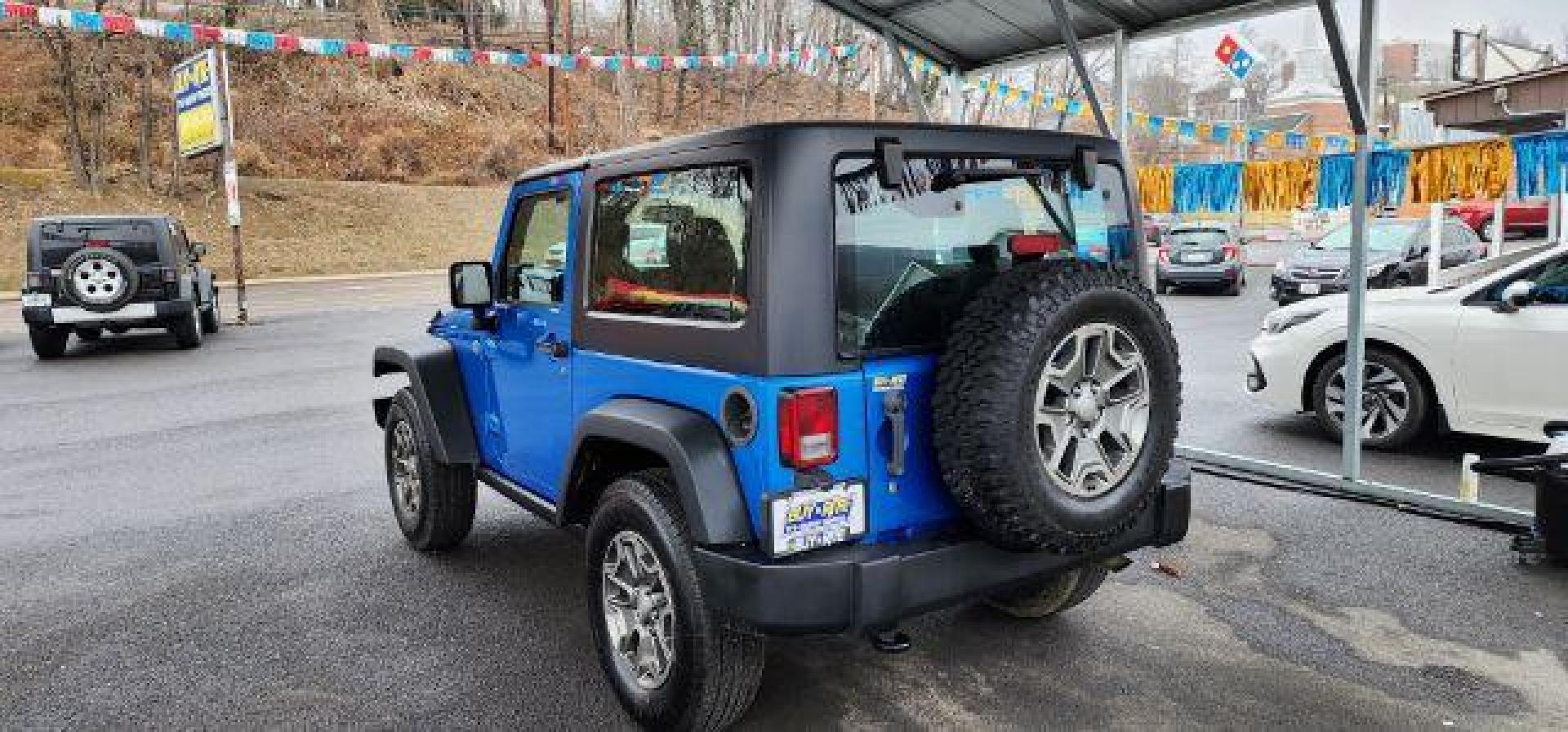 2015 BLUE /Black Jeep Wrangler Rubicon (1C4BJWCGXFL) with an 3.6L V6 engine, AT transmission, located at 353 S. Mineral St., Keyser, WV, 26726, (304) 788-7887, 39.436451, -78.981674 - Photo#7