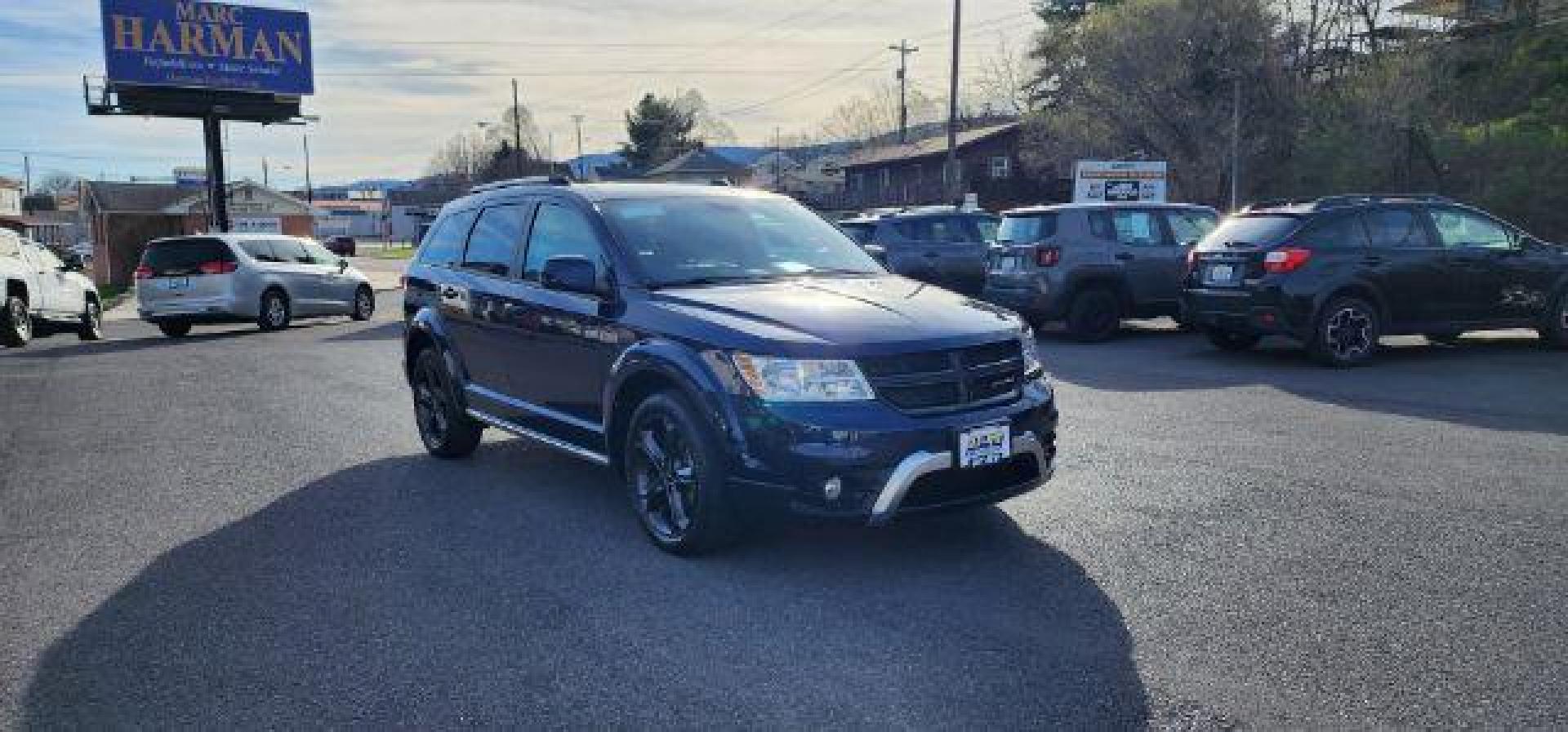 2018 BLUE /Black Dodge Journey Crossroad AWD (3C4PDDGG3JT) with an 3.6L V6 engine, AT transmission, located at 353 S. Mineral St., Keyser, WV, 26726, (304) 788-7887, 39.436451, -78.981674 - Photo#0
