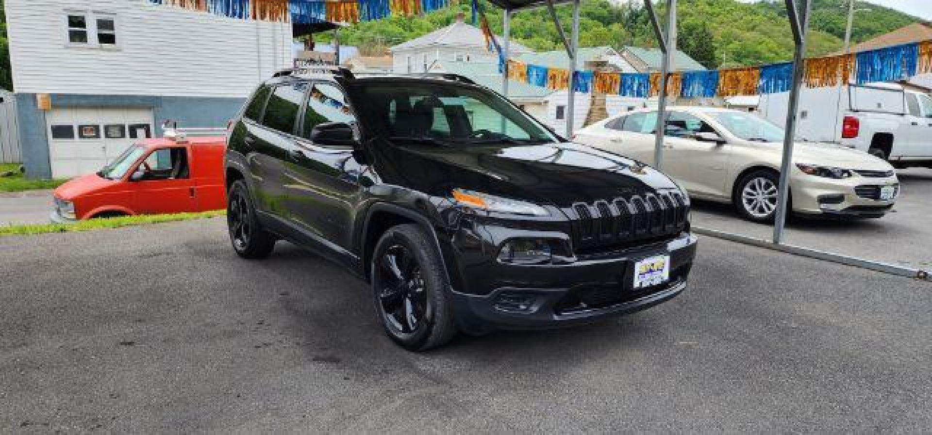 2017 BLACK /Black Jeep Cherokee Sport (1C4PJMAS0HW) with an 3.2L V6 engine, AT transmission, located at 353 S. Mineral St., Keyser, WV, 26726, (304) 788-7887, 39.436451, -78.981674 - Photo#0