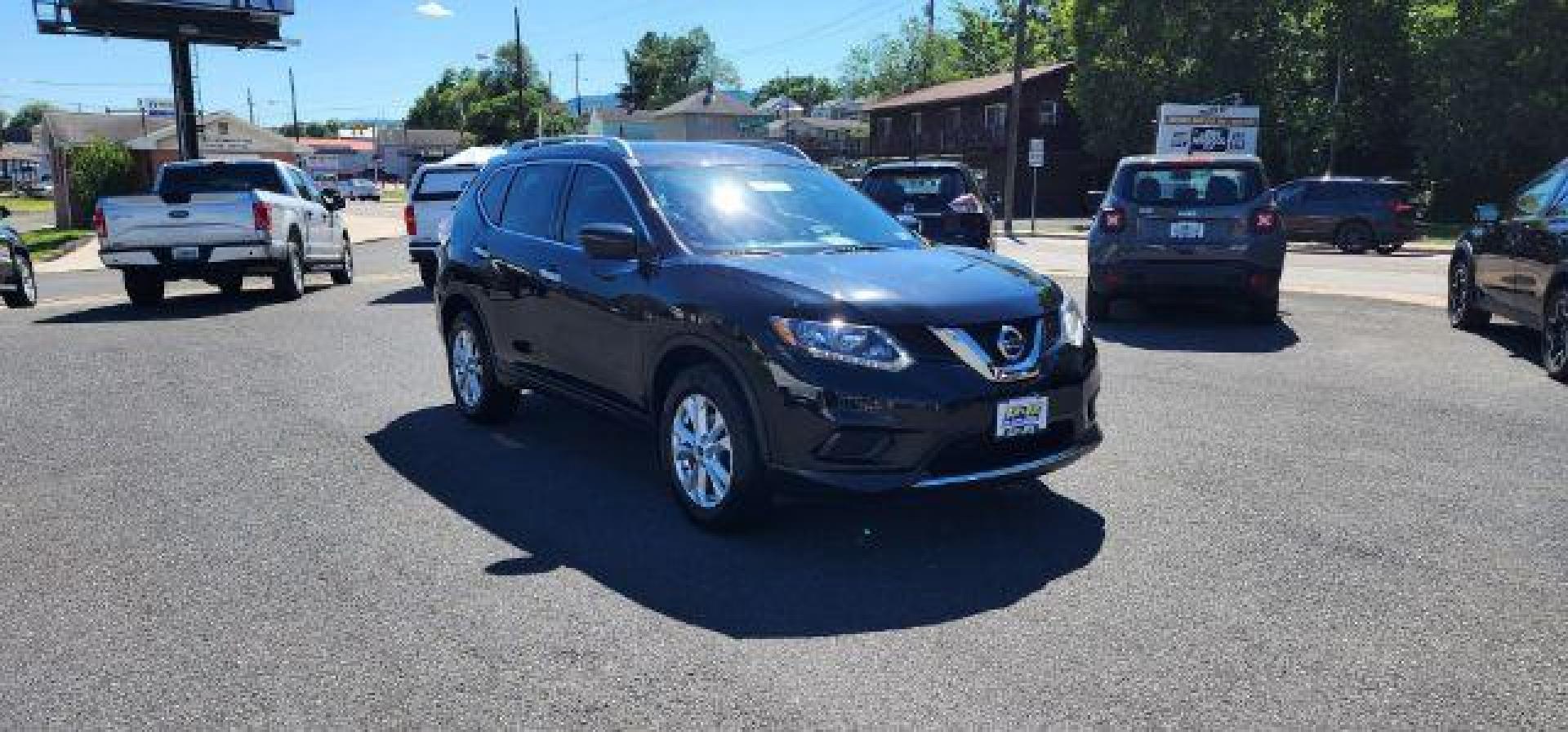 2016 BLACK /Charcoal Nissan Rogue SV (KNMAT2MV7GP) with an 2.5 L4 engine, AT transmission, located at 353 S. Mineral St., Keyser, WV, 26726, (304) 788-7887, 39.436451, -78.981674- Photo#0