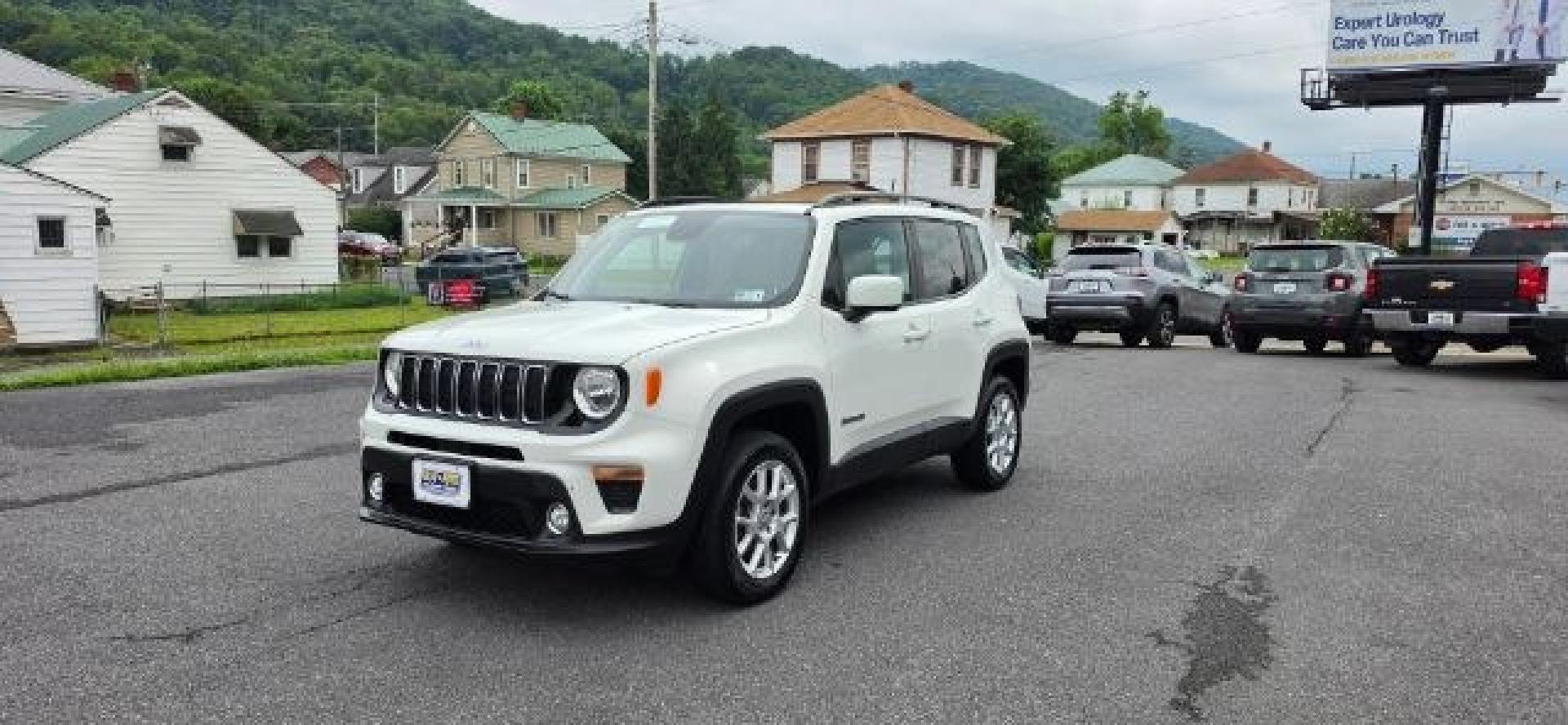 2020 WHITE /Sandstorm/Black Jeep Renegade Latitude 4x4 (ZACNJBBB4LP) with an 2.4L L4 engine, AT transmission, located at 353 S. Mineral St., Keyser, WV, 26726, (304) 788-7887, 39.436451, -78.981674- Photo#2