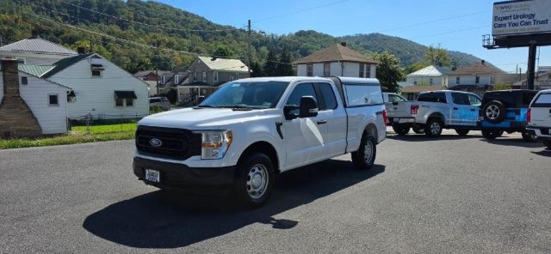 2021 WHITE /Black/Medium Dark Slate Ford F-150 XL (1FTFX1E57MK) with an 5.0L V8 engine, AT transmission, located at 353 S. Mineral St., Keyser, WV, 26726, (304) 788-7887, 39.436451, -78.981674- Photo#2
