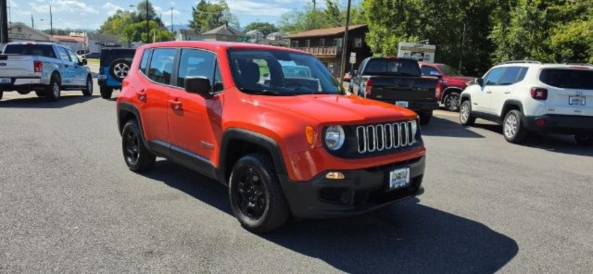 2018 ORANGE /Black Jeep Renegade Sport 4x4 (ZACCJBAB0JP) with an 2.4L L4 engine, AT transmission, located at 353 S. Mineral St., Keyser, WV, 26726, (304) 788-7887, 39.436451, -78.981674- Photo#0