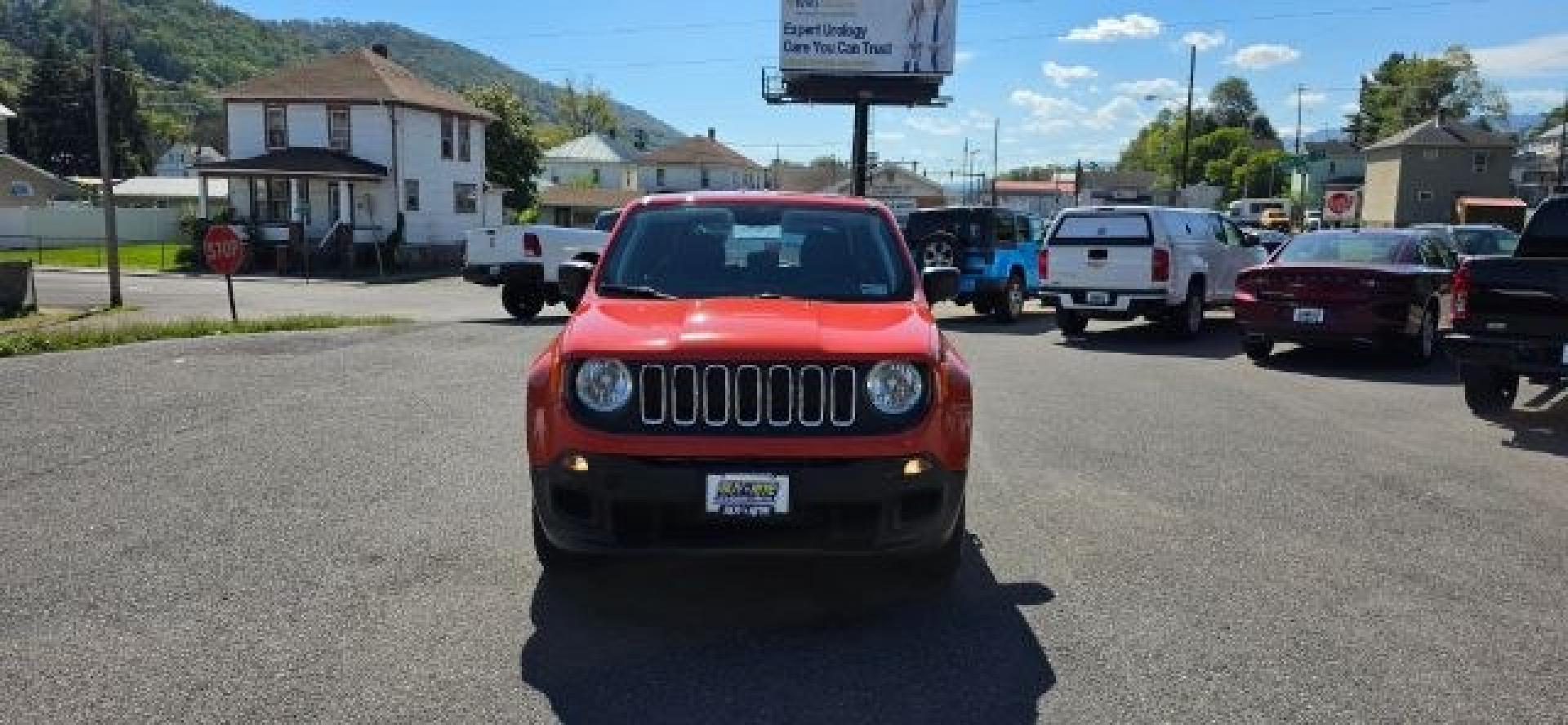 2018 ORANGE /Black Jeep Renegade Sport 4x4 (ZACCJBAB0JP) with an 2.4L L4 engine, AT transmission, located at 353 S. Mineral St., Keyser, WV, 26726, (304) 788-7887, 39.436451, -78.981674- Photo#1
