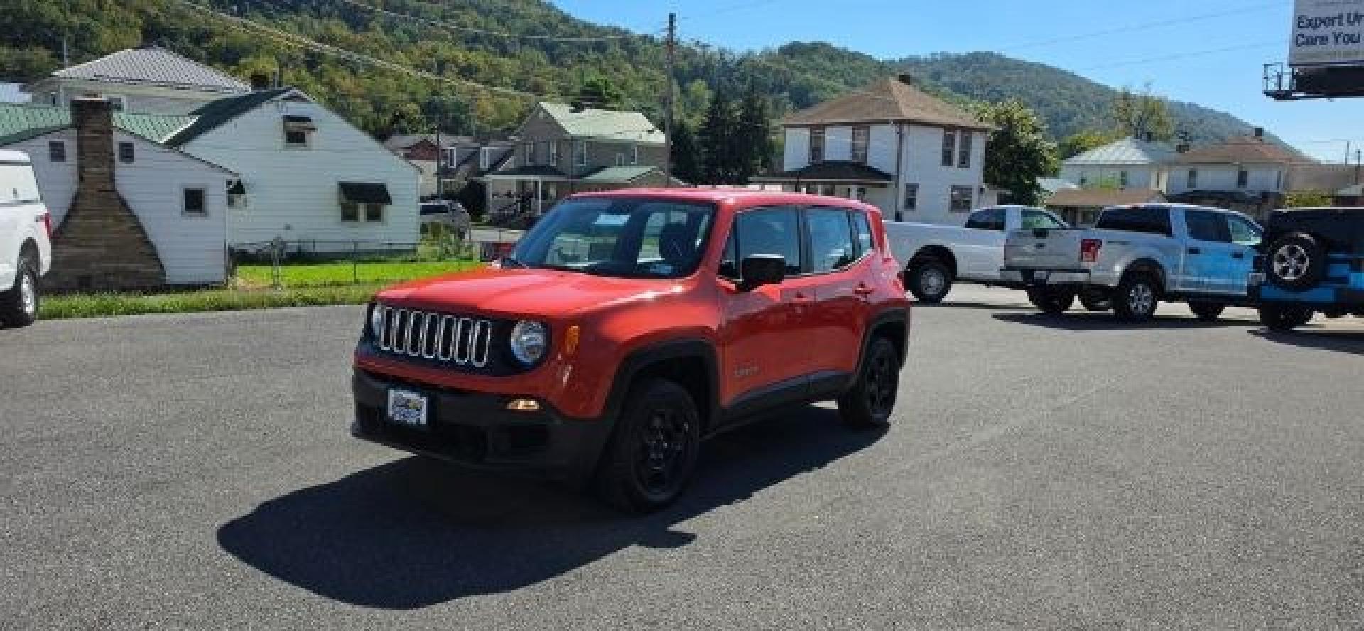 2018 ORANGE /Black Jeep Renegade Sport 4x4 (ZACCJBAB0JP) with an 2.4L L4 engine, AT transmission, located at 353 S. Mineral St., Keyser, WV, 26726, (304) 788-7887, 39.436451, -78.981674- Photo#2