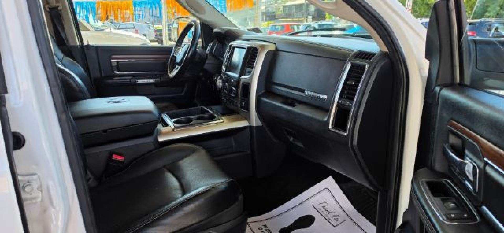 2014 WHITE /Black Ram 1500 Laramie (1C6RR7VT1ES) with an 5.7 V8 HEMI engine, AT transmission, located at 353 S. Mineral St., Keyser, WV, 26726, (304) 788-7887, 39.436451, -78.981674- Photo#14