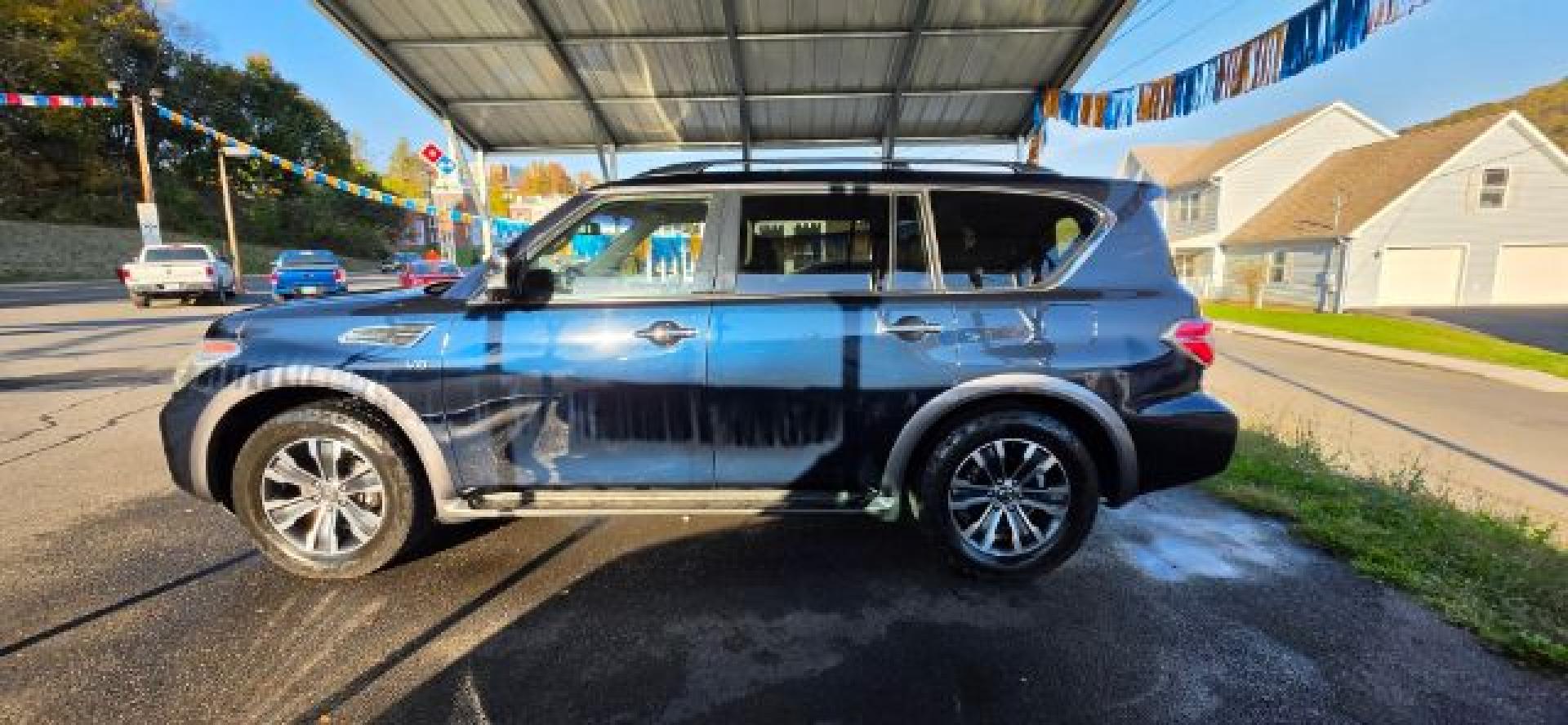 2017 BLUE /Charcoal Nissan Armada SL (JN8AY2NCXH9) with an 5.6l V8 engine, AT transmission, located at 353 S. Mineral St., Keyser, WV, 26726, (304) 788-7887, 39.436451, -78.981674- Photo#3