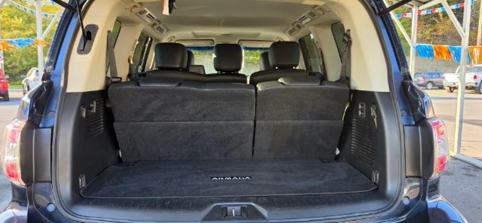2017 BLUE /Charcoal Nissan Armada SL (JN8AY2NCXH9) with an 5.6l V8 engine, AT transmission, located at 353 S. Mineral St., Keyser, WV, 26726, (304) 788-7887, 39.436451, -78.981674- Photo#11